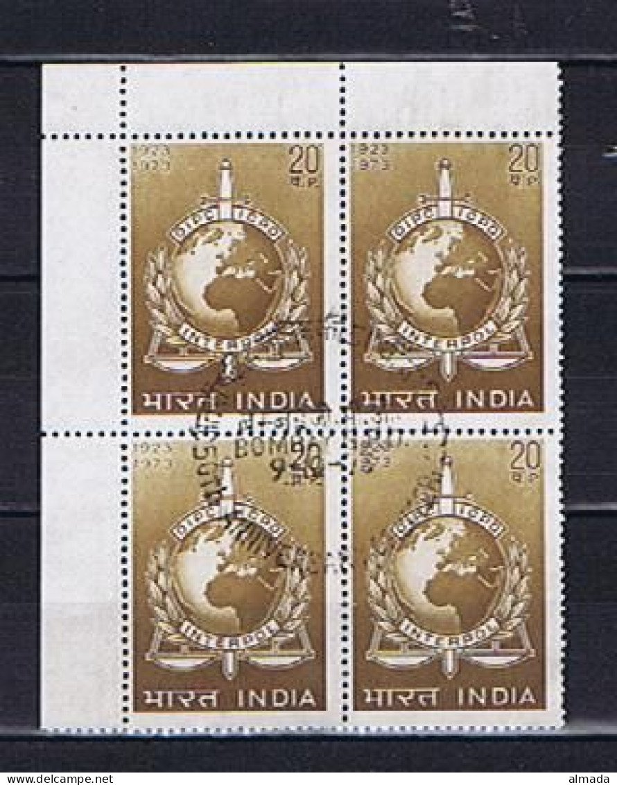 Indien 1973:  Michel 578 Block Of Four With First Day Cancellationused, Gestempelt - Usati