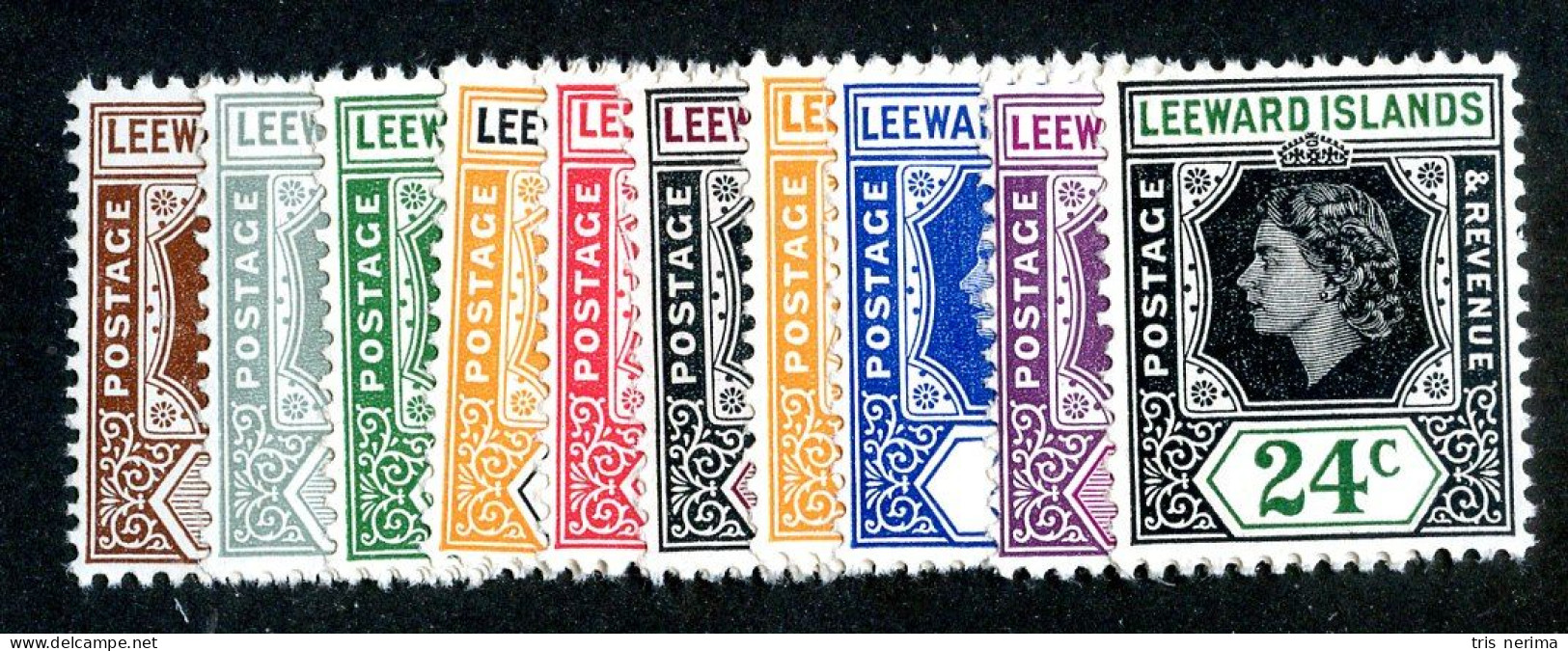 798 BCXX 1954 Leeward Scott #133-42 Mnh** (offers Welcome) - Leeward  Islands