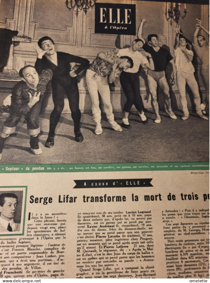 ELLE 1950 /SERGE LIFAR BALLET SEPTUOR / 3 PIECES JUPE BLOUSE PALETOT - Lifestyle & Mode