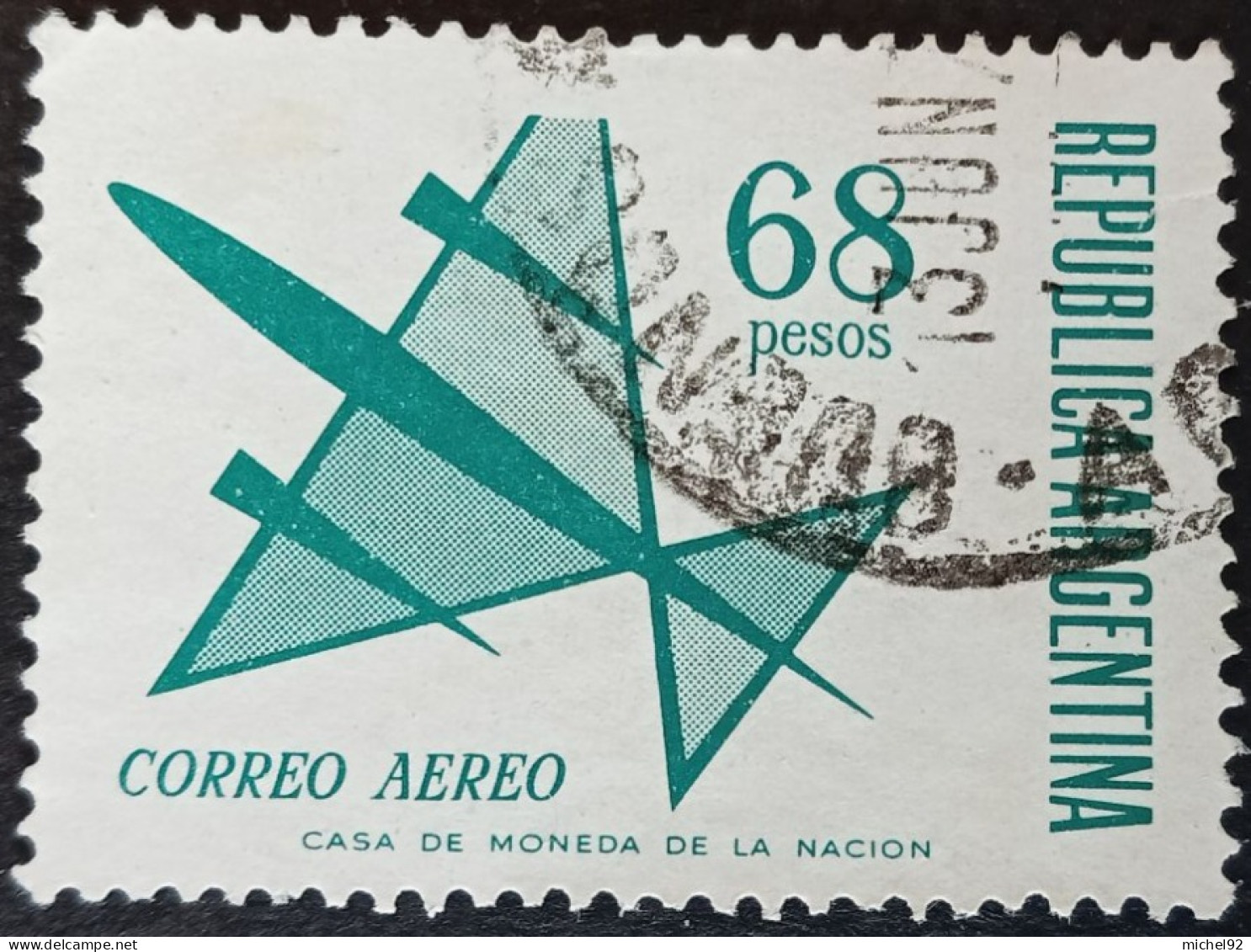 Argentine - Poste Aérienne - 1968 - YT N°PA120 - Oblitéré - Airmail