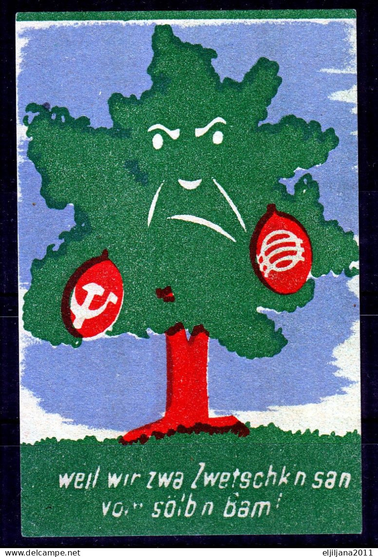 Austria ⁕ Alte Propaganda Der österreichischen Politischen Partei "Rot Bleibt Rot" ⁕ Cinderella 6 X 9 Cm Reklamenmarke - Erinnophilie