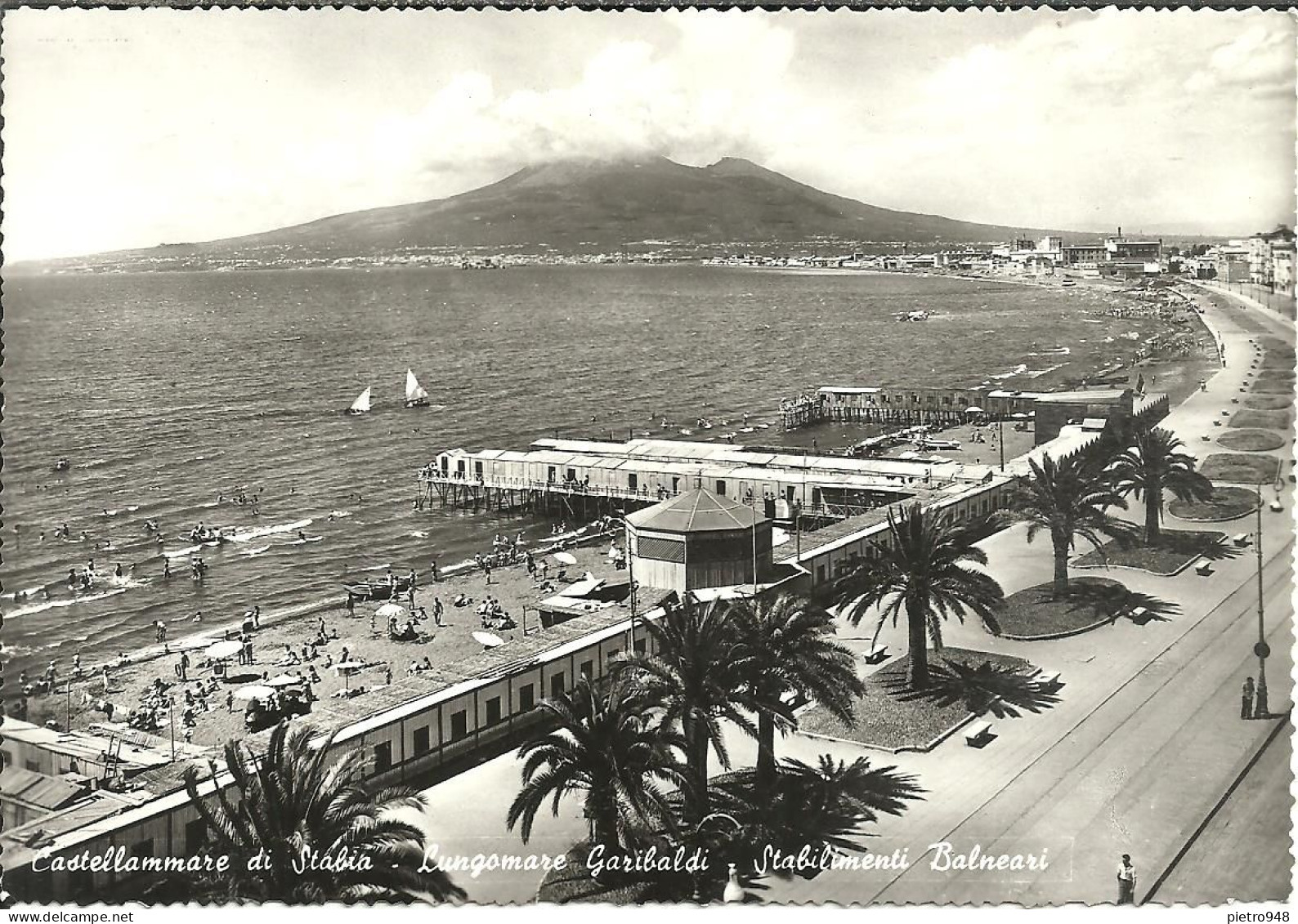 Castellammare Di Stabia (Napoli) Lungomare Garibaldi, Stabilimenti Balneari, Seafront Garibaldi - Castellammare Di Stabia