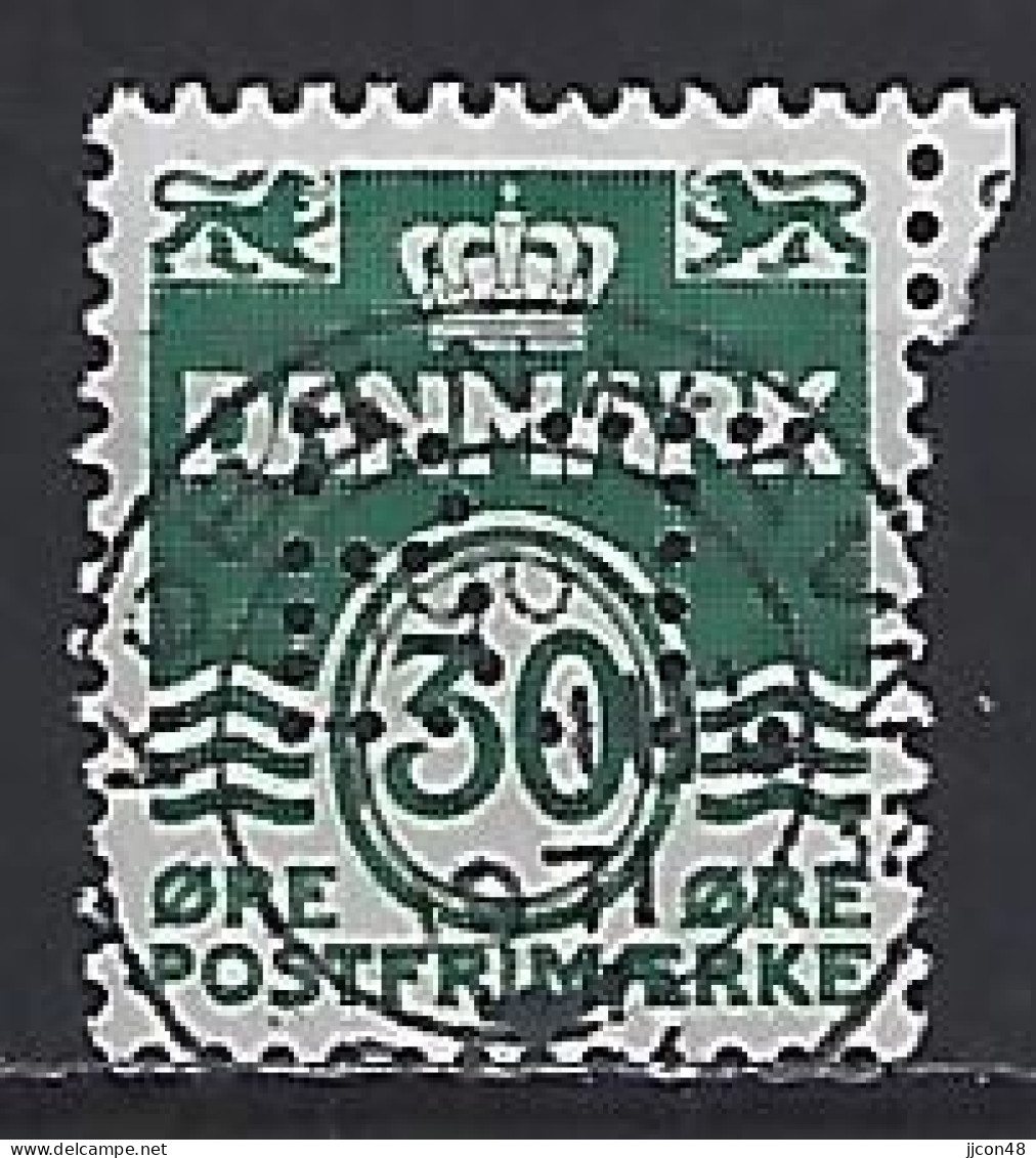 Denmark 1967  Wavy Lines (o) Mi.456 (perfin B.T.) - Used Stamps