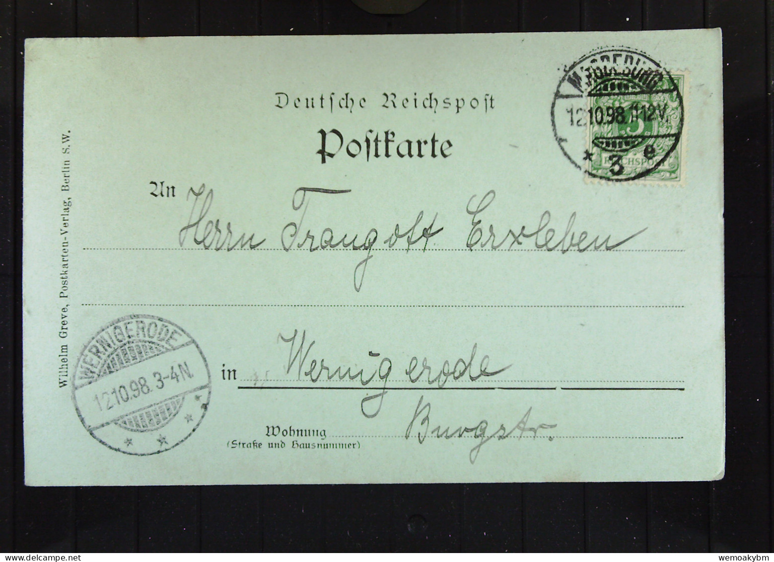 AK "Gruß Aus..." MAGDEBURG MitElbepanorama Und Fürstenwald Vom 12.10.1898 Mit 5 Pf Ziffer Knr: 46 Nach Wernigerode - Saluti Da.../ Gruss Aus...