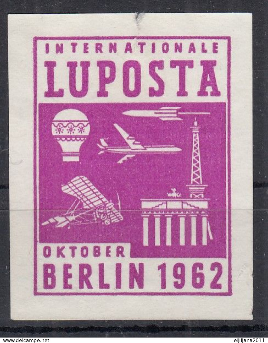 Germany BERLIN 1962 ⁕ Internationale LUPOSTA ⁕ Cinderella / Reklamemarke / Vignette ( No Gum, Damaged ) - Erinnophilie
