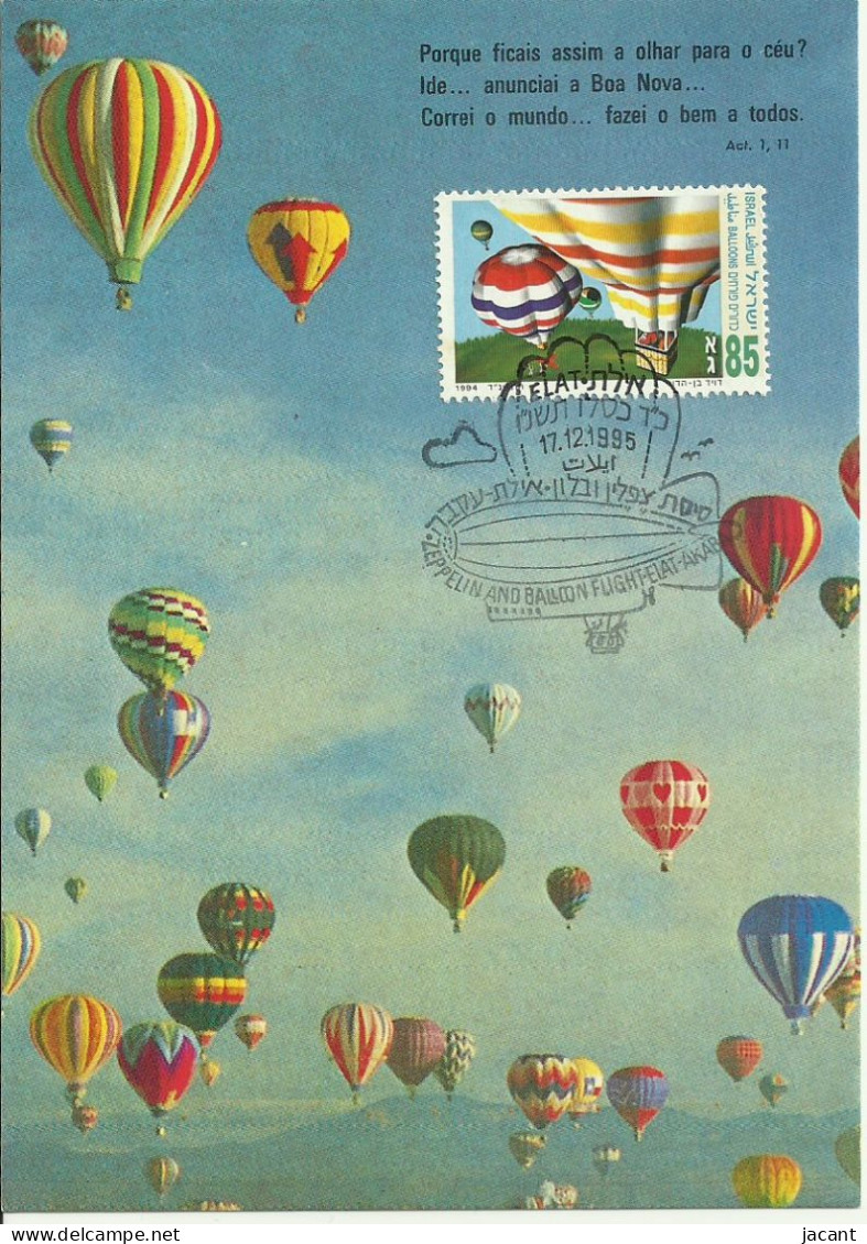 Carte Maximum - Israel - Balões - Ballons Montgolfiere - Balloons - Cartes-maximum