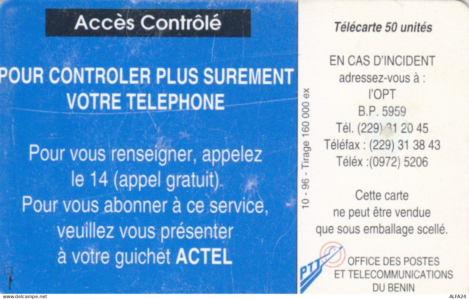 PHONE CARD BENIN (E47.18.6 - Bénin