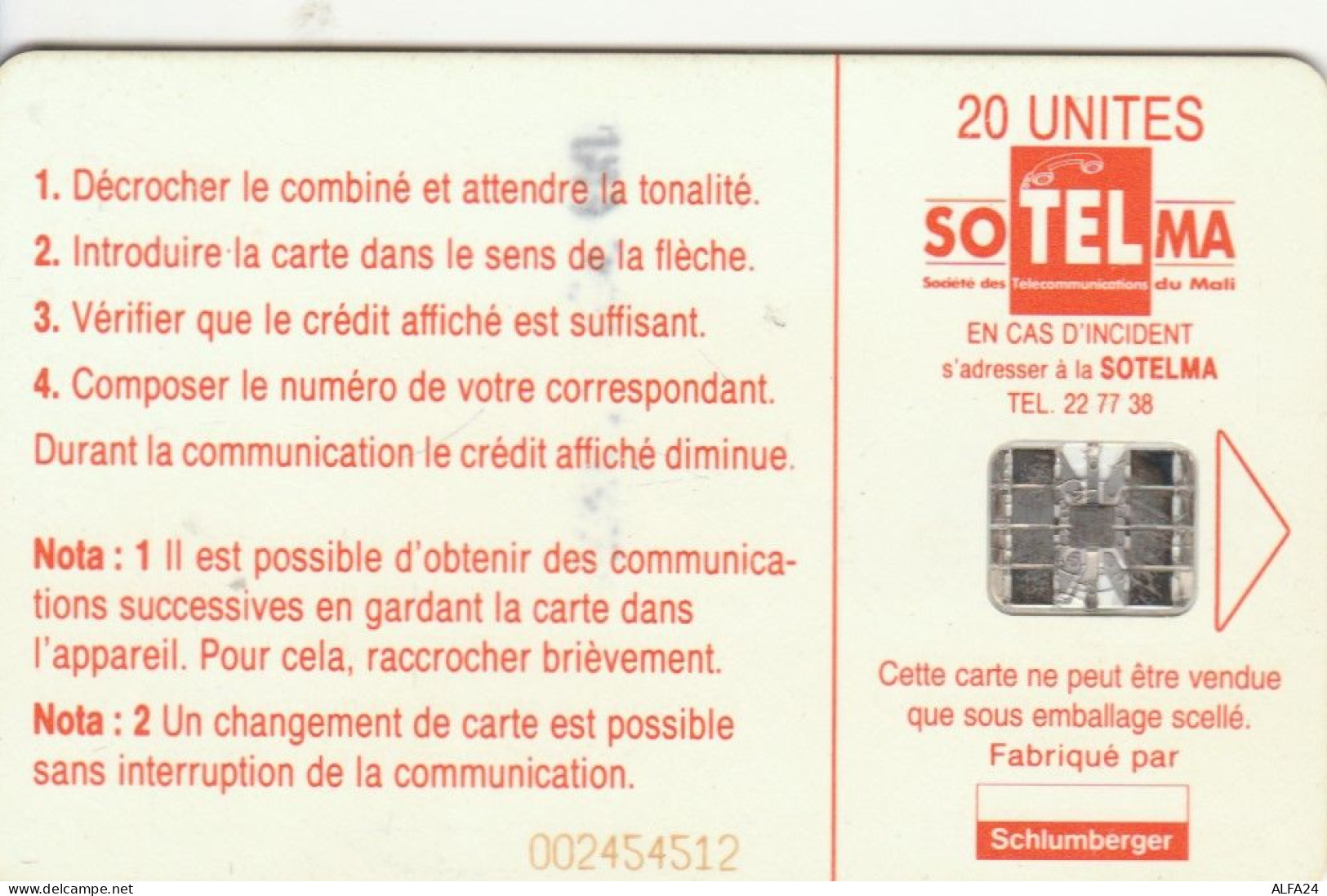 PHONE CARD MALI (E47.18.5 - Mali
