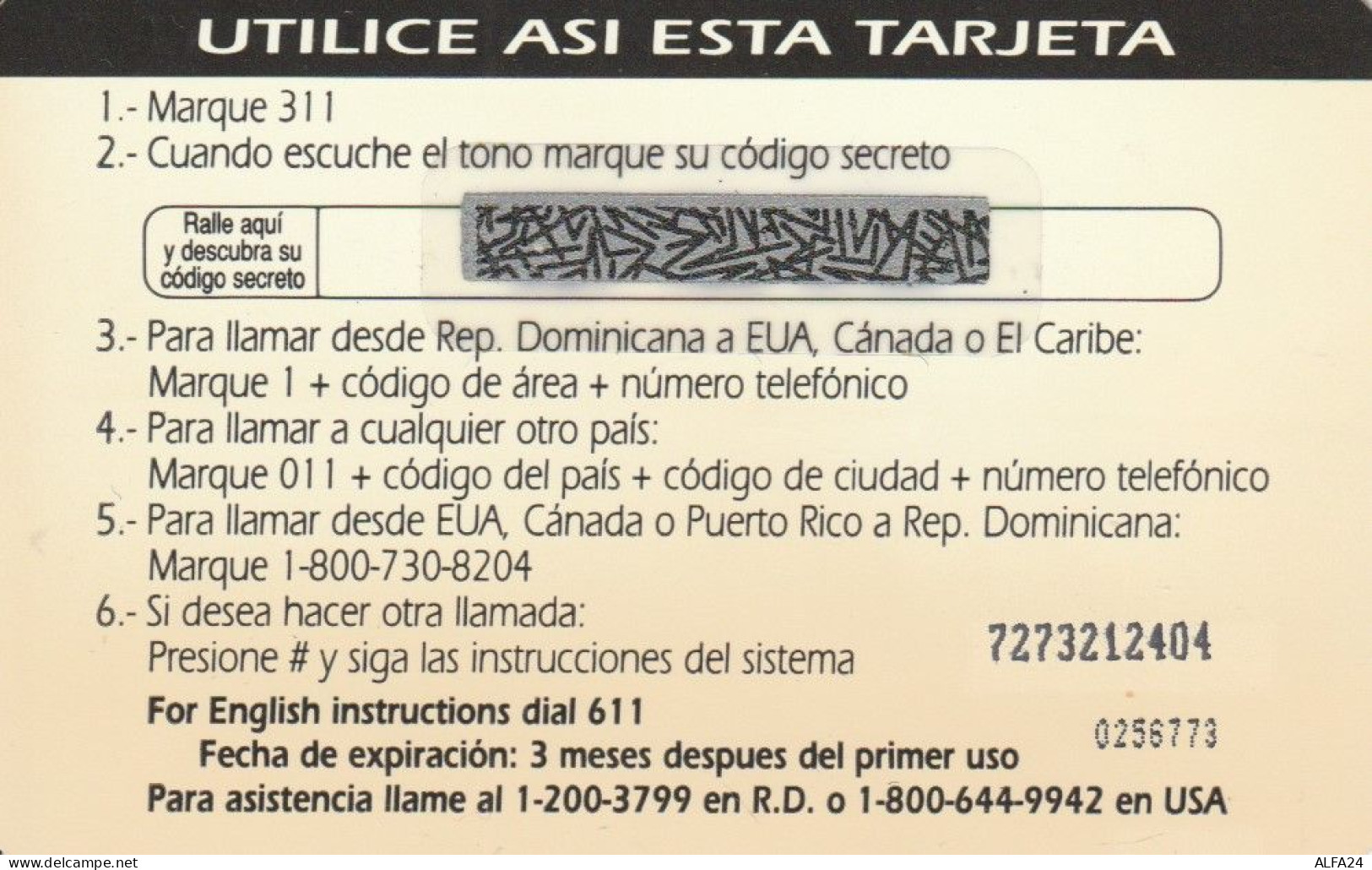 PREPAID PHONE CARD REPUBBLICA DOMINICANA (E47.1.7 - Dominicaanse Republiek