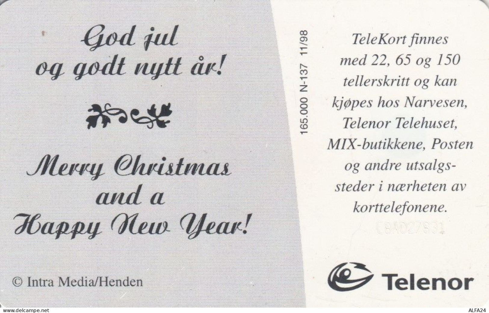 PHONE CARD NORVEGIA (E46.12.2 - Norwegen