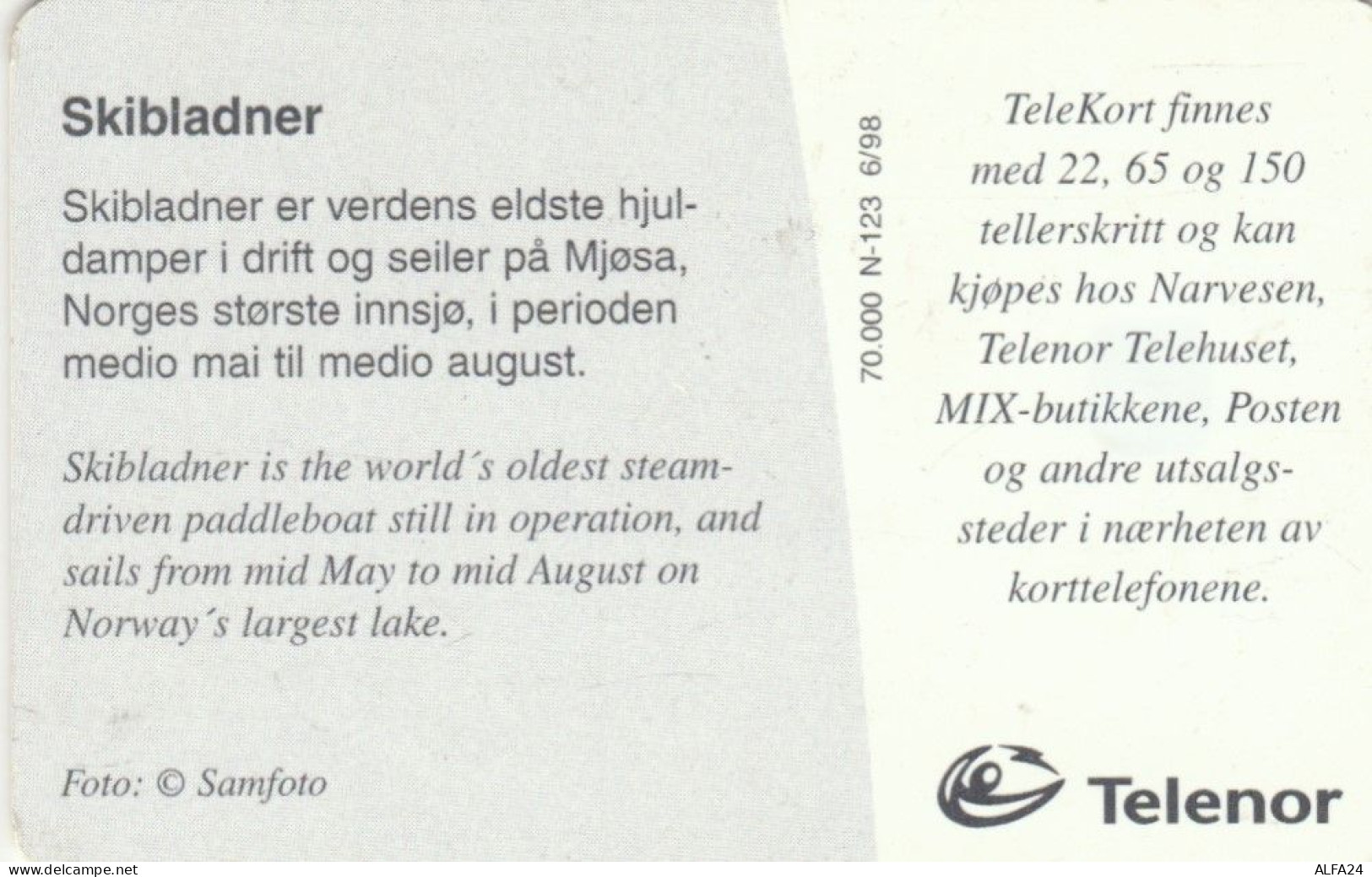 PHONE CARD NORVEGIA (E46.15.2 - Norwegen