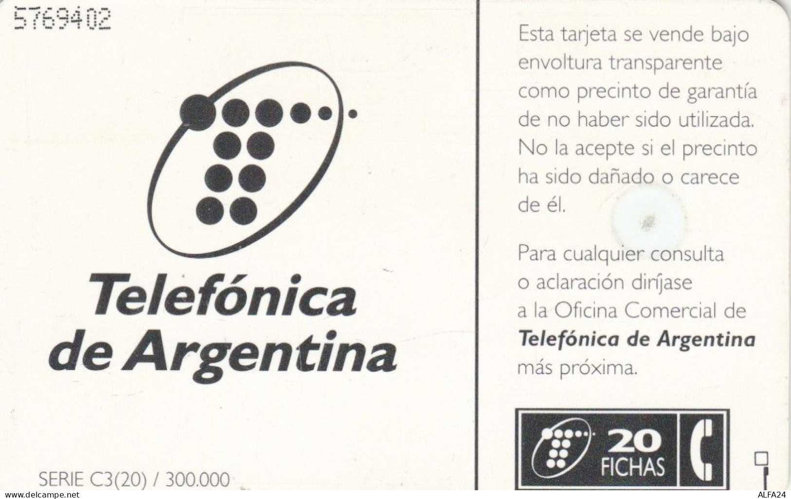 PHONE CARD ARGENTINA (E44.5.6 - Argentinië