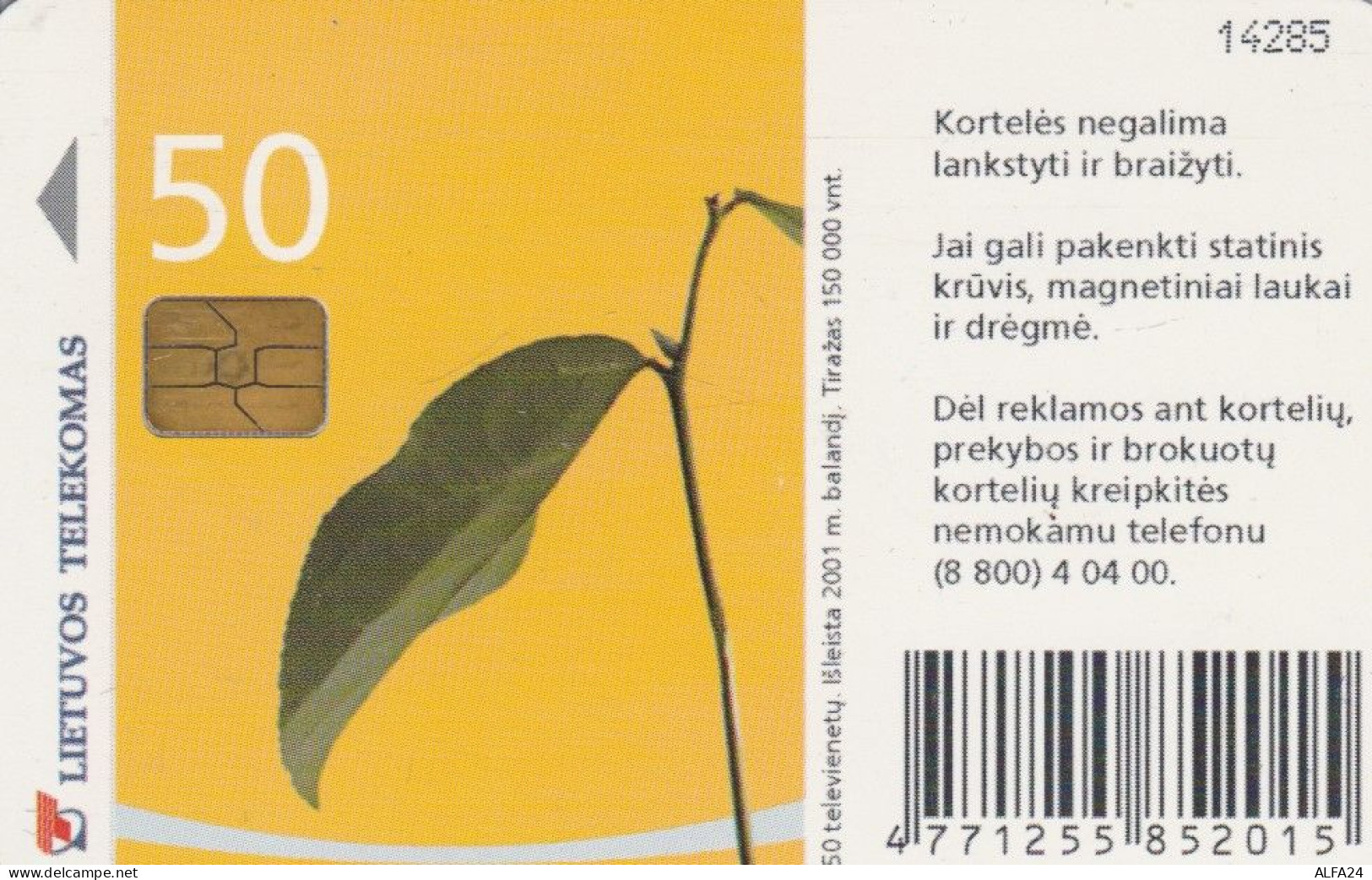 PHONE CARD LITUANIA (E43.61.2 - Litouwen