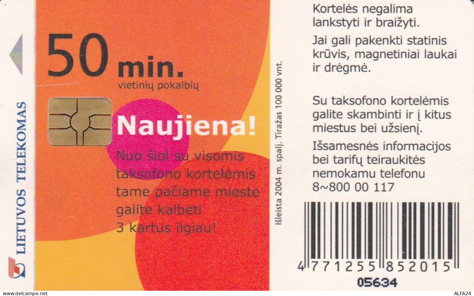 PHONE CARD LITUANIA (E43.60.7 - Lituanie