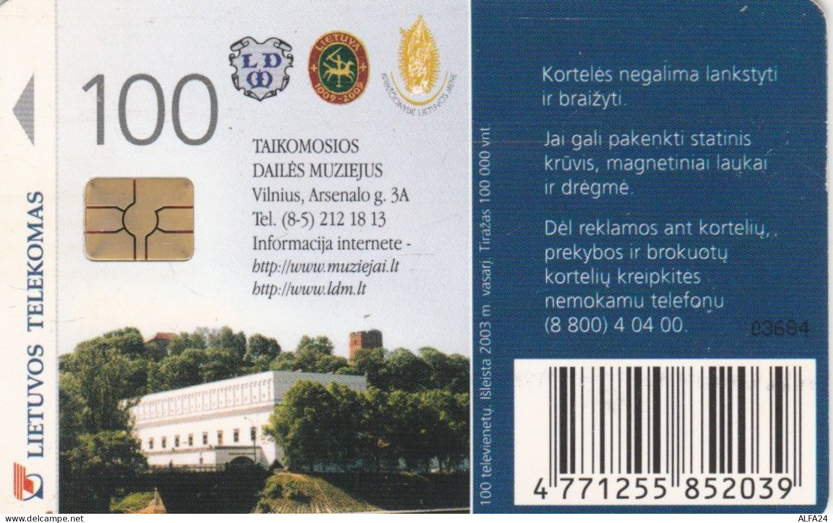 PHONE CARD LITUANIA (E43.59.3 - Lituania