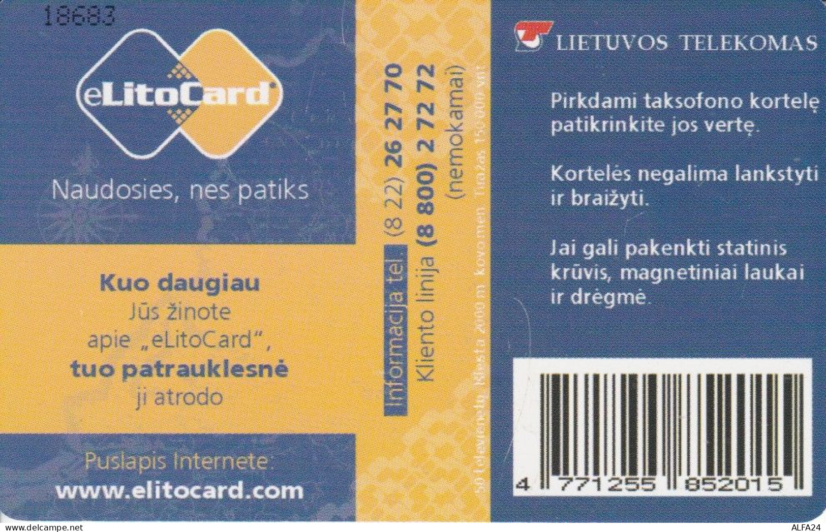 PHONE CARD LITUANIA (E43.53.2 - Lithuania