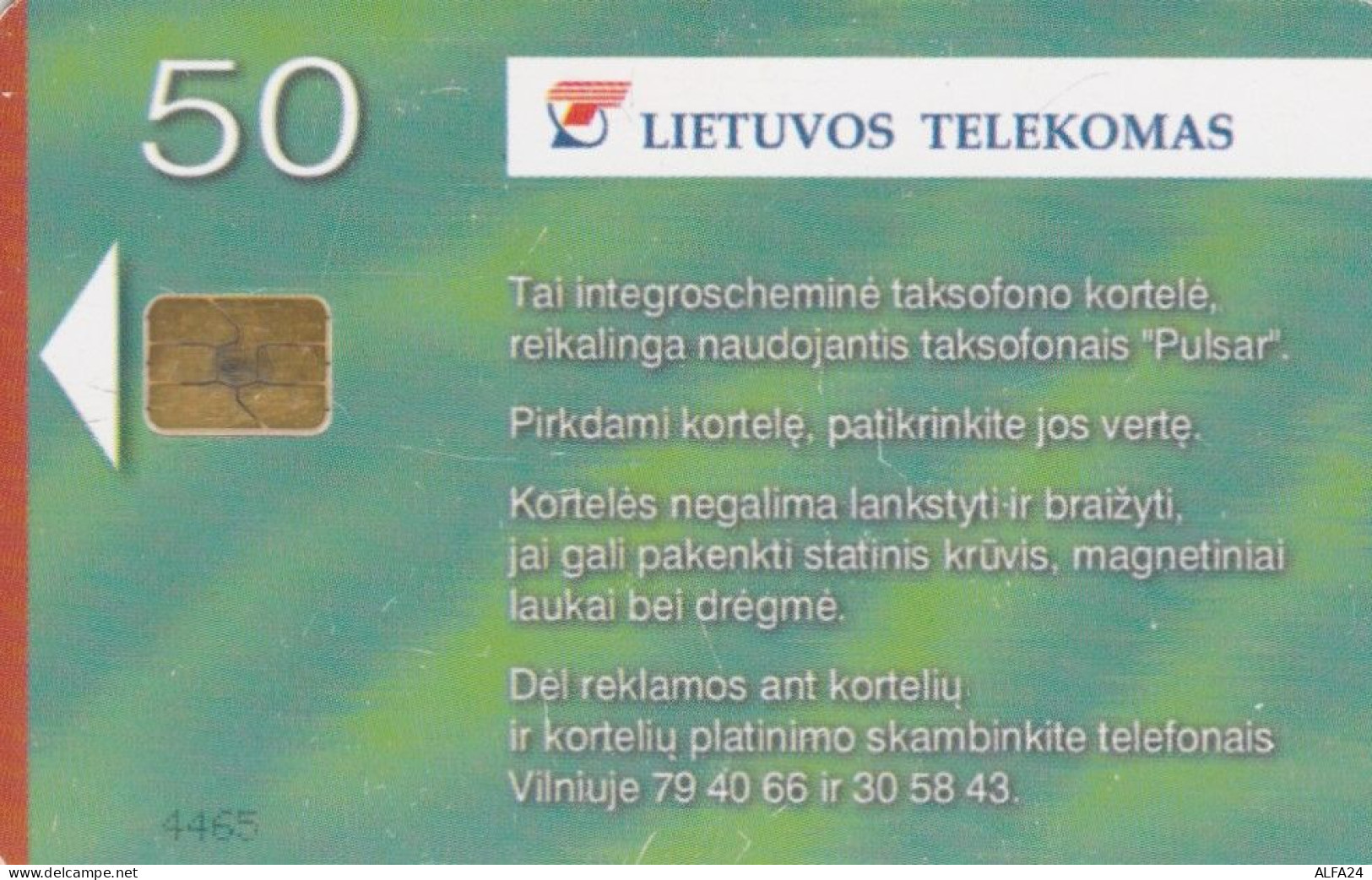 PHONE CARD LITUANIA (E43.49.5 - Lithuania