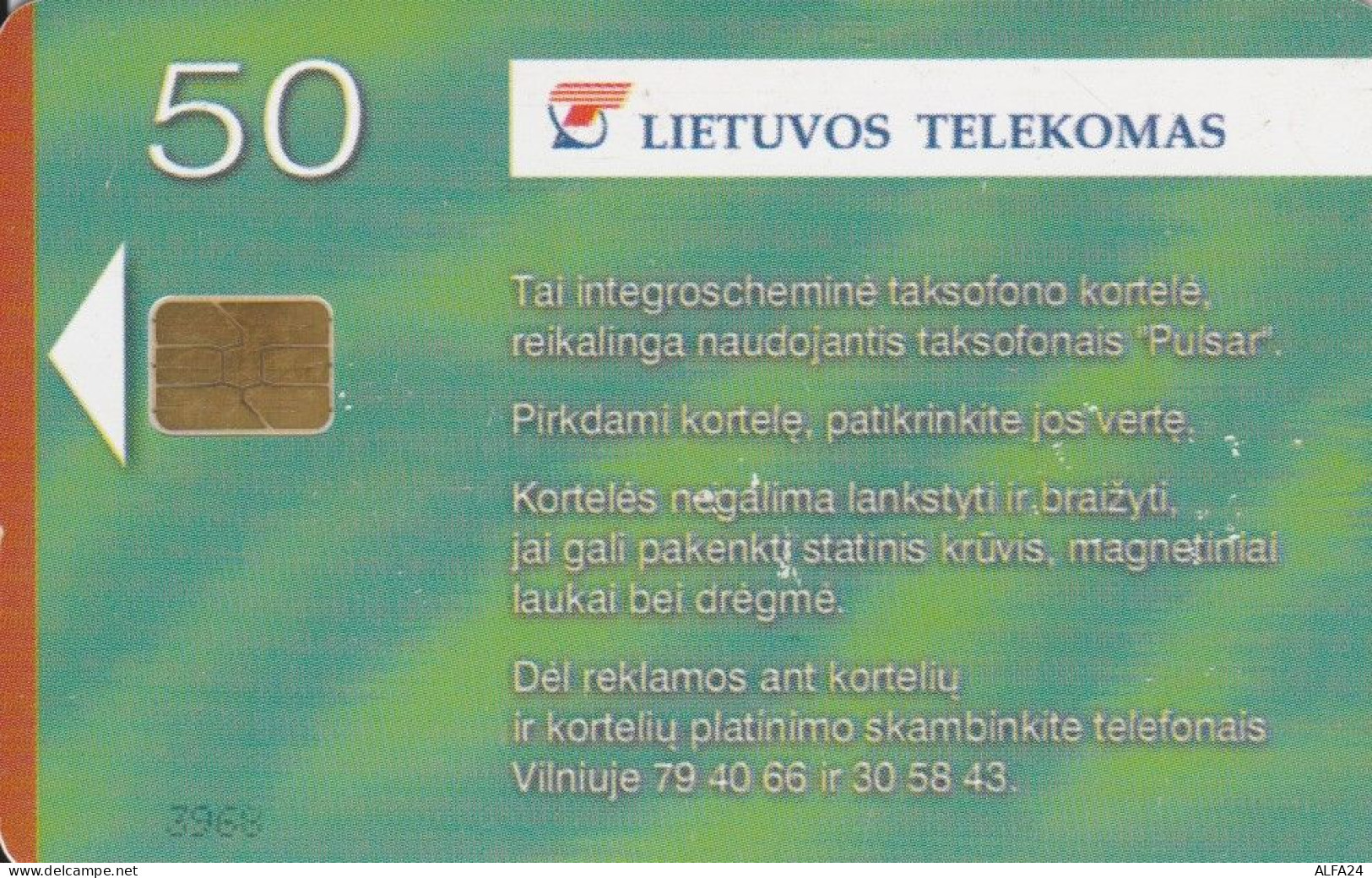 PHONE CARD LITUANIA (E43.45.5 - Lituanie