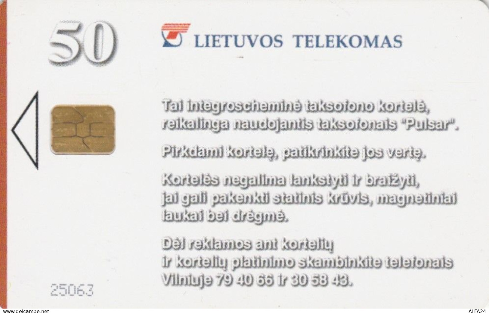 PHONE CARD LITUANIA (E43.41.7 - Litouwen