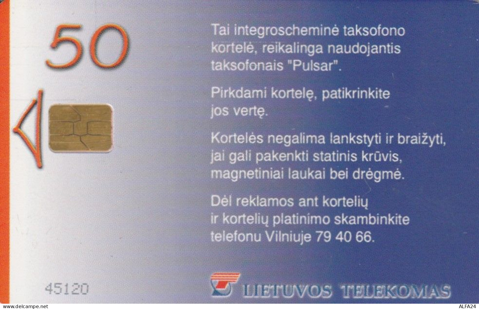 PHONE CARD LITUANIA (E43.41.4 - Lituanie