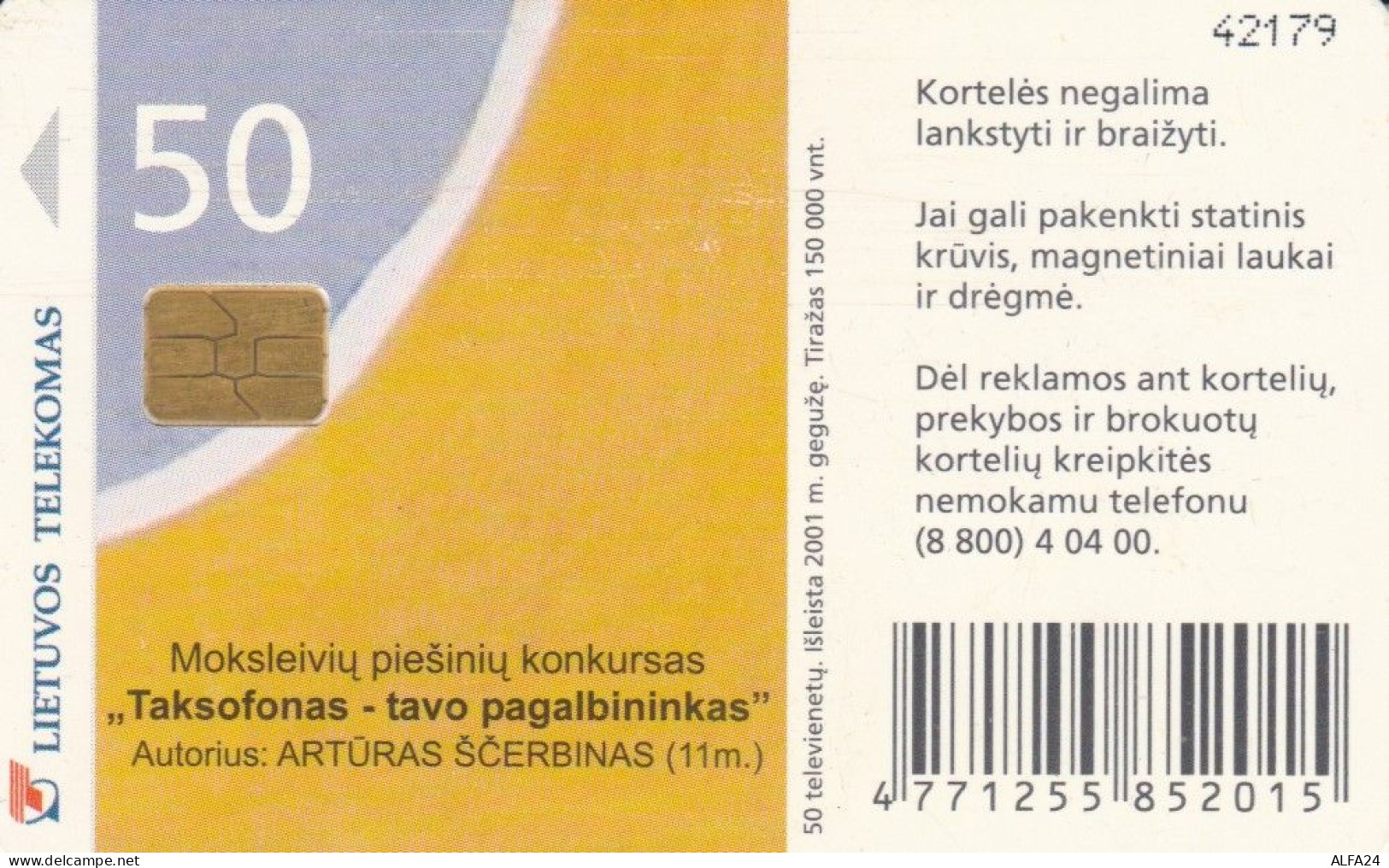 PHONE CARD LITUANIA (E43.37.4 - Lituanie