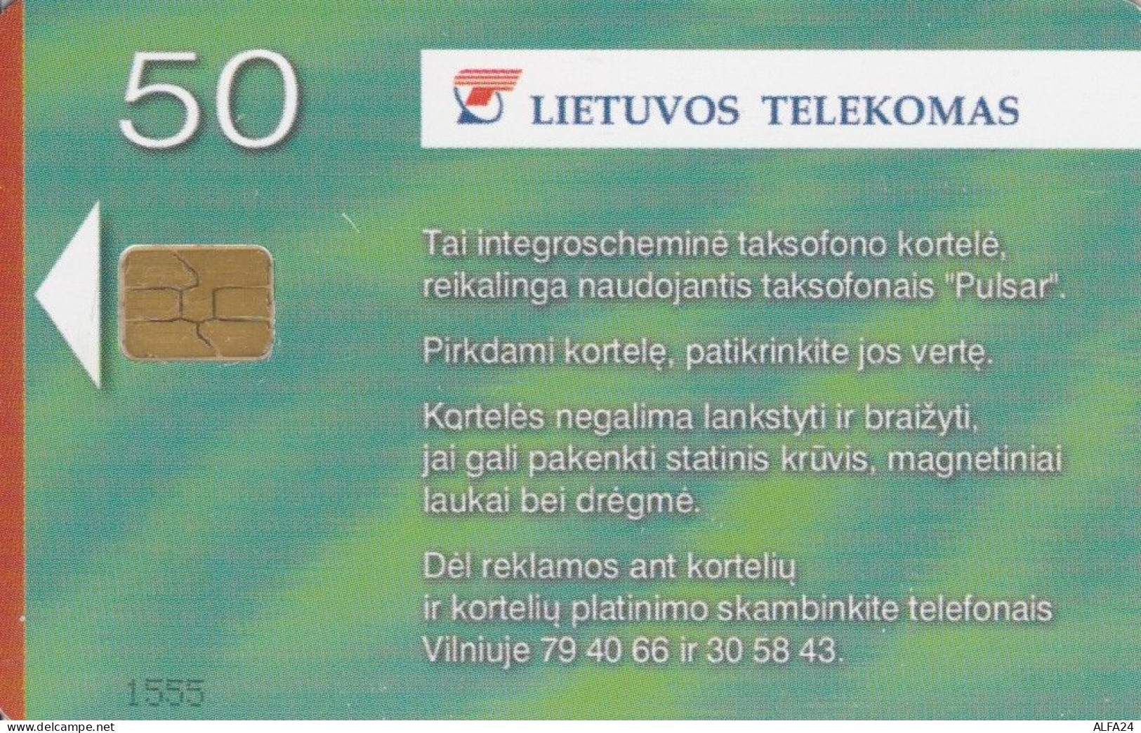 PHONE CARD LITUANIA (E43.38.5 - Lituania