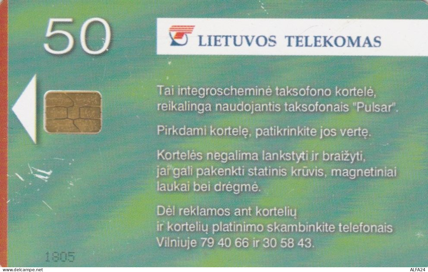 PHONE CARD LITUANIA (E43.38.4 - Lituanie