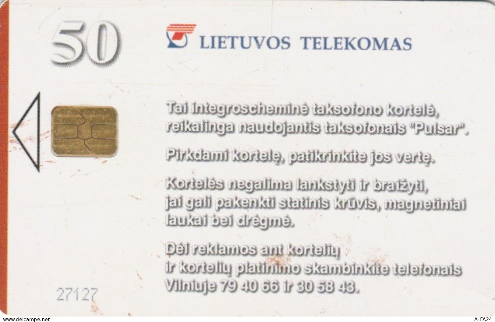 PHONE CARD LITUANIA (E43.34.3 - Lituania