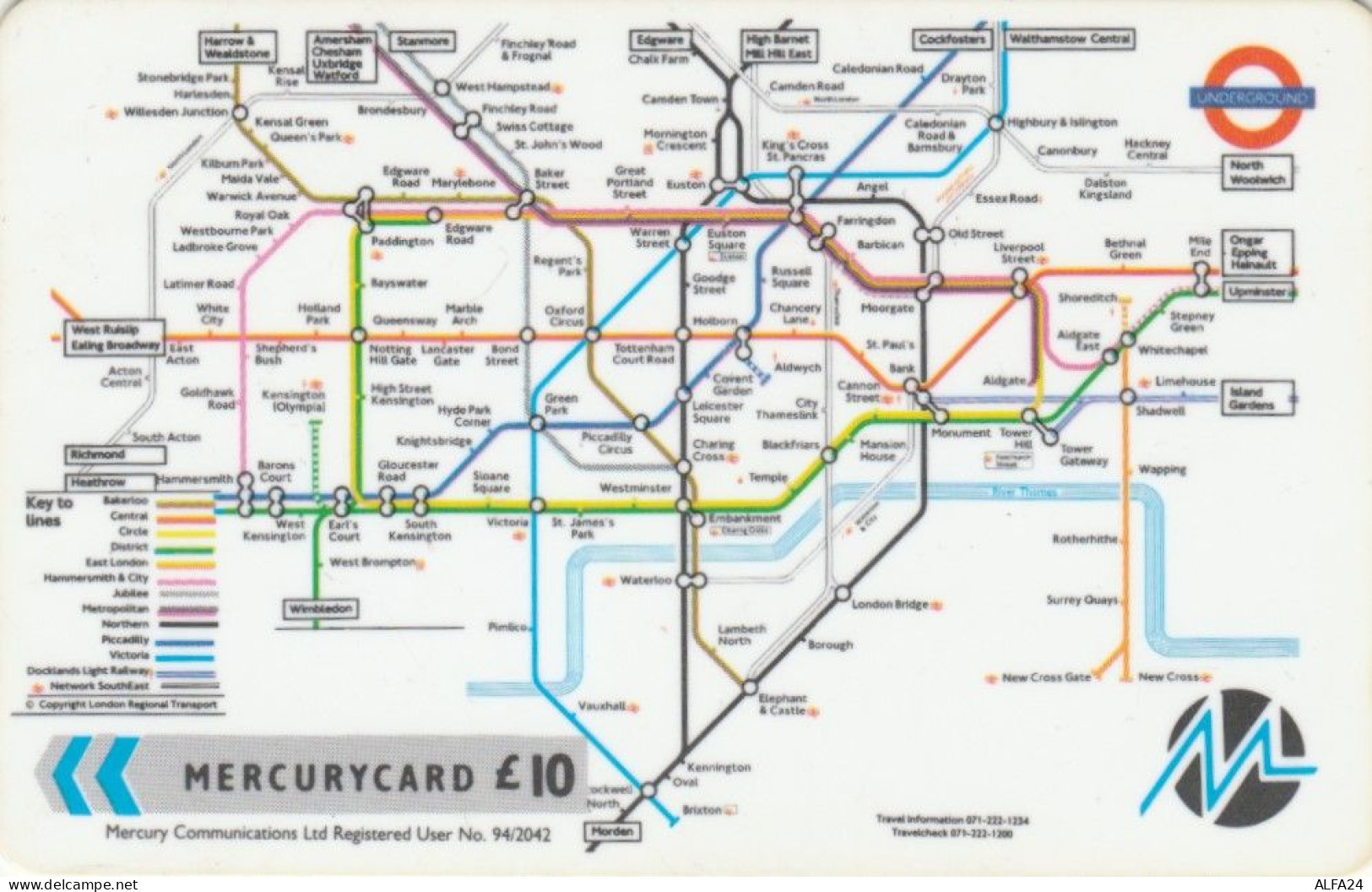 PHONE CARD MERCURY REGNO UNITO (E53.4.2 - Mercury Communications & Paytelco