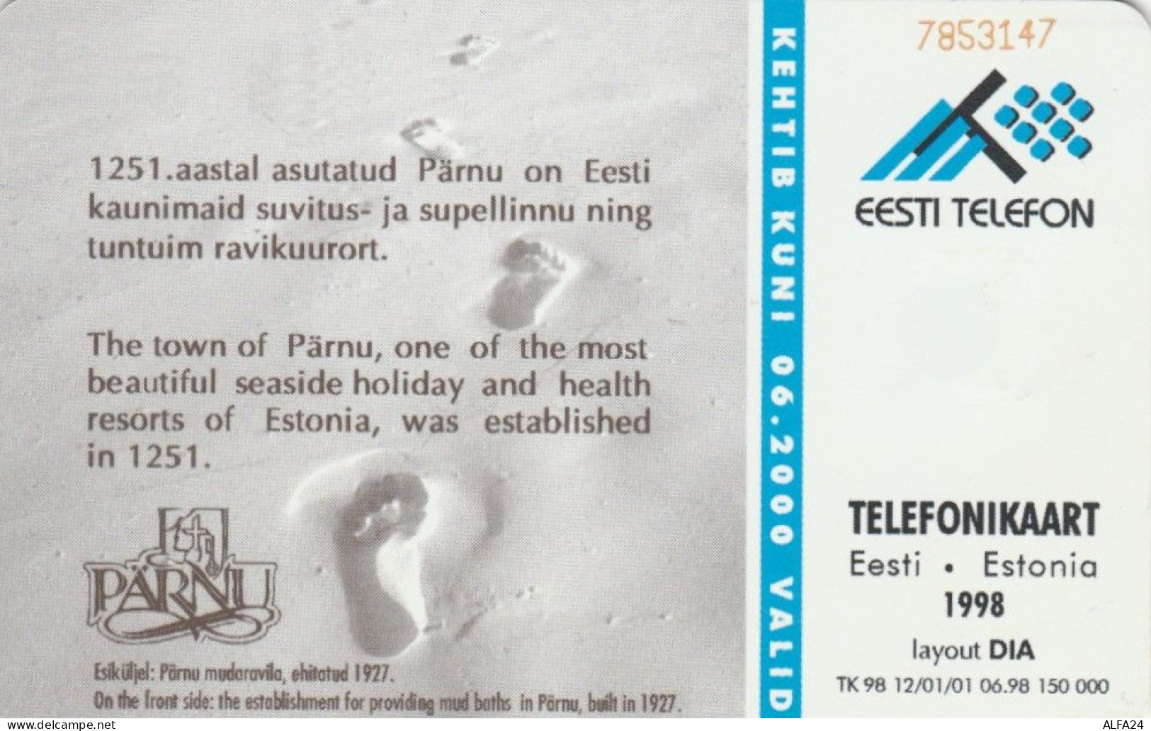 PHONE CARD ESTONIA (E51.30.3 - Estonia