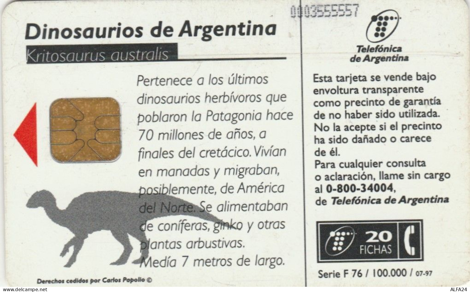 PHONE CARD ARGENTINA (E51.29.1 - Argentina