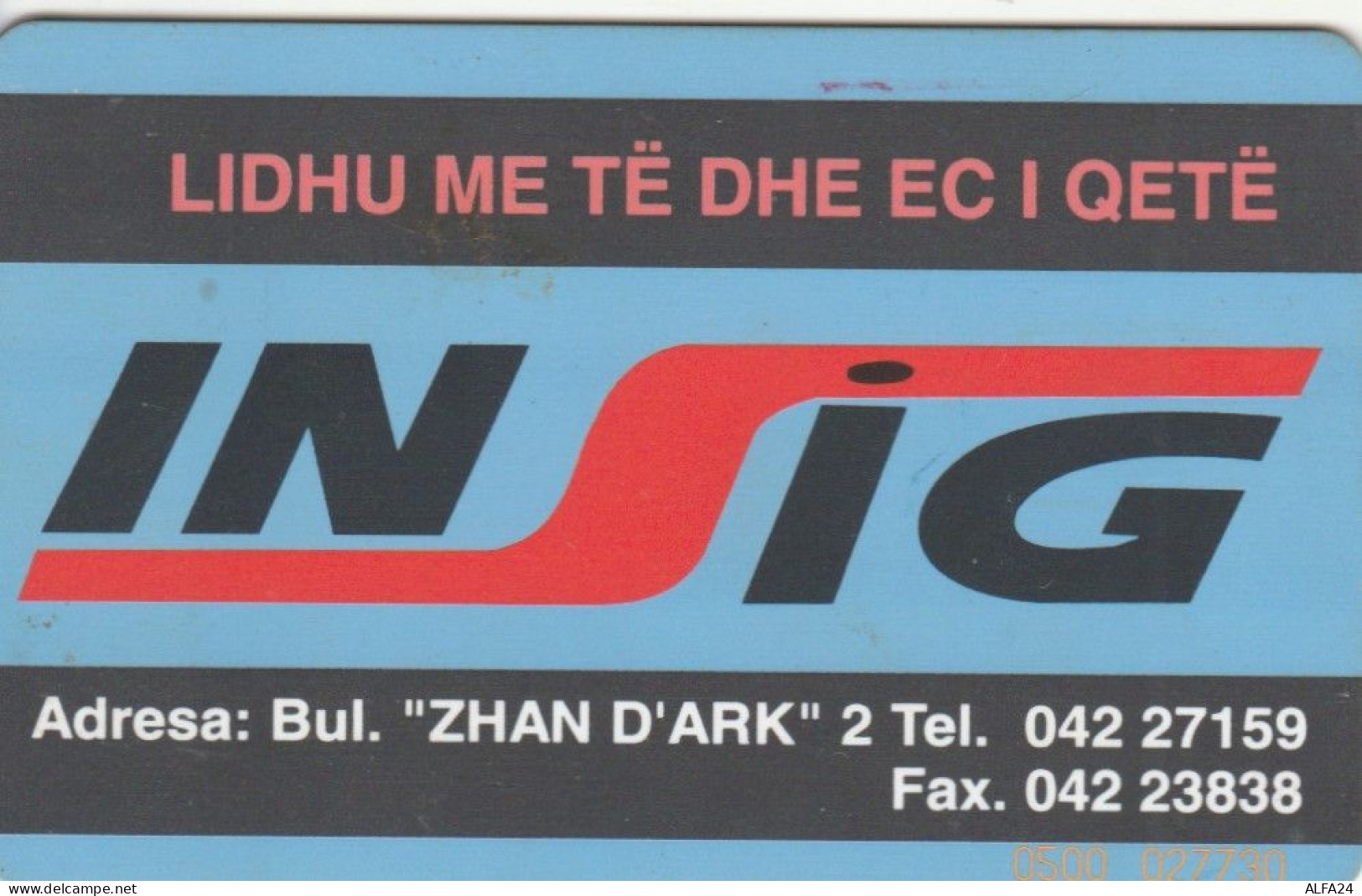PHONE CARD ALBANIA (E51.22.8 - Albanie