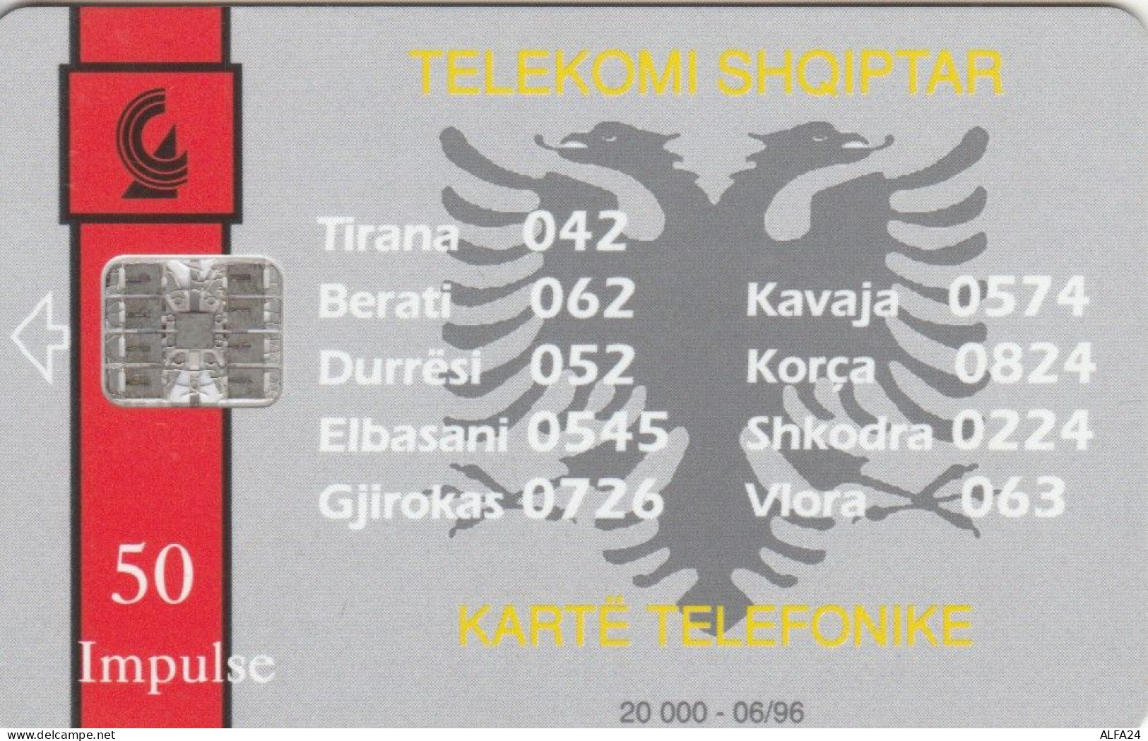 PHONE CARD ALBANIA (E51.22.8 - Albanien