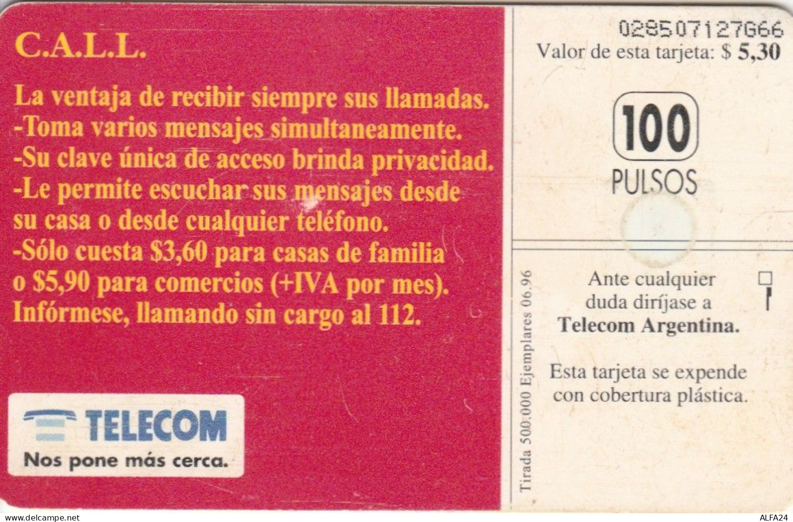 PHONE CARD ARGENTINA (E51.26.4 - Argentina