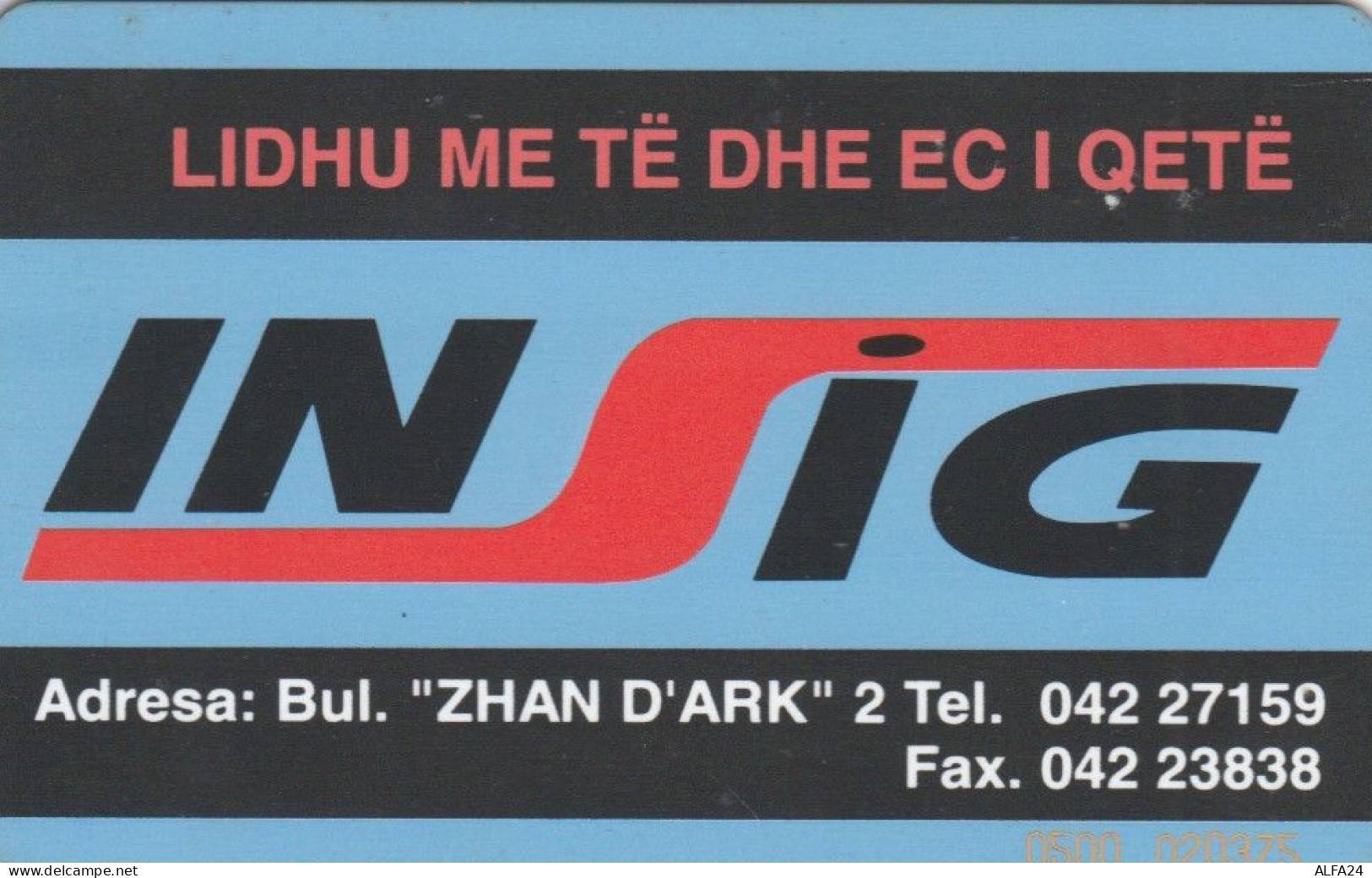 PHONE CARD ALBANIA (E51.22.6 - Albanie