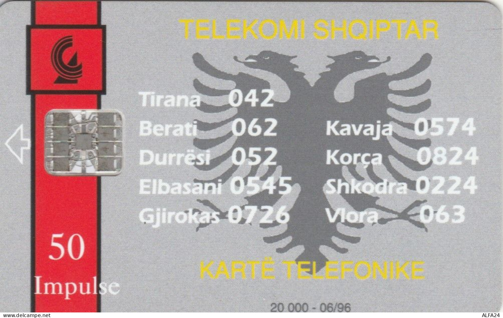 PHONE CARD ALBANIA (E51.22.6 - Albanien