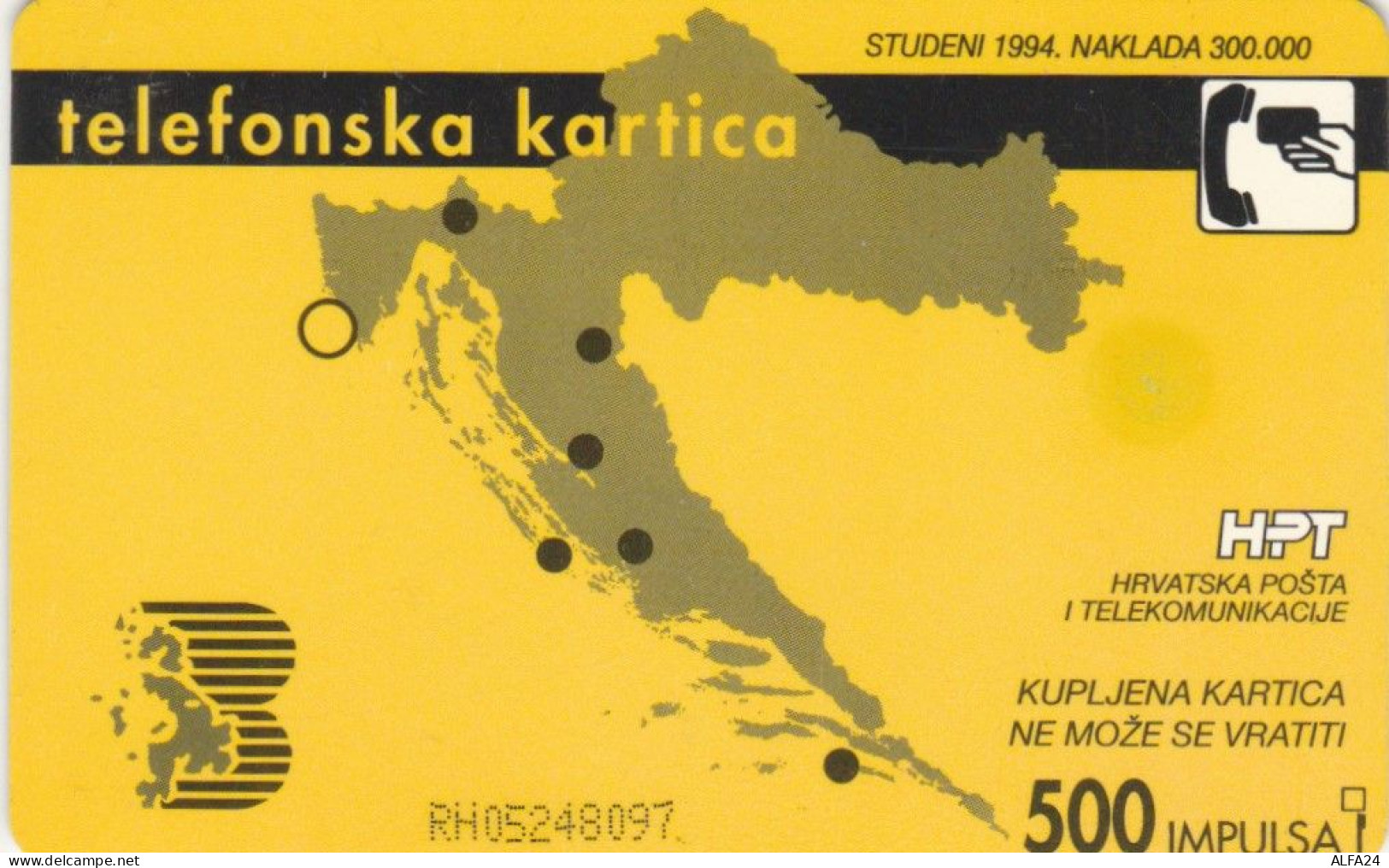 PHONE CARD CROAZIA (E51.10.1 - Kroatien