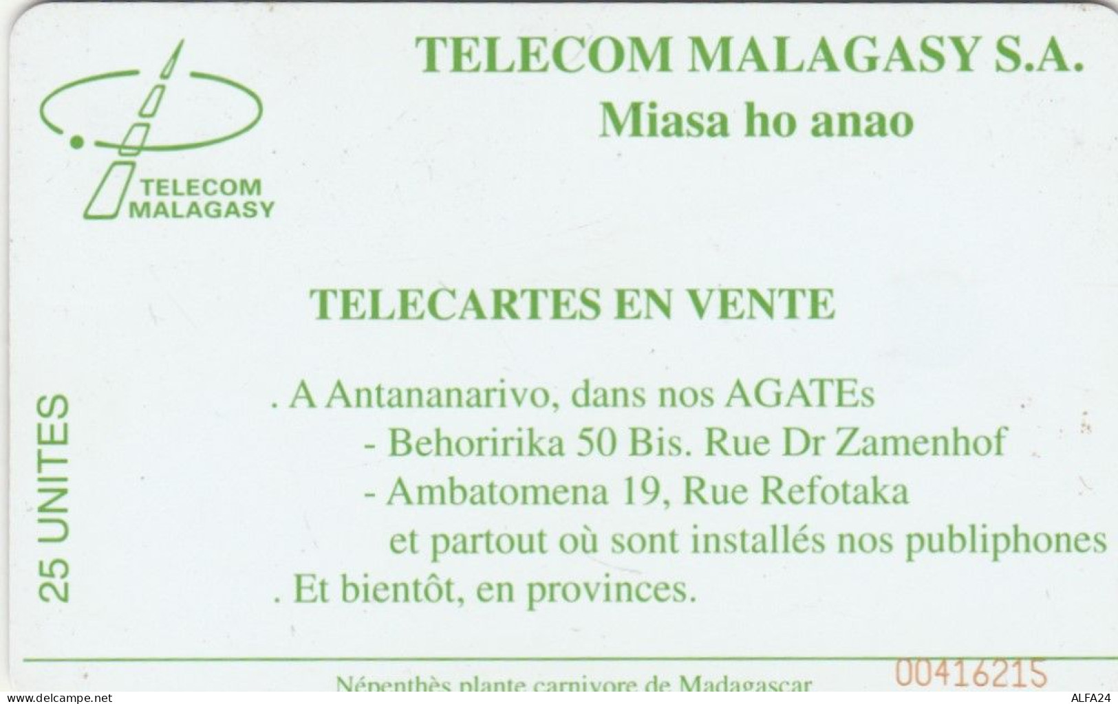 PHONE CARD MADAGASCAR (E51.7.7 - Madagaskar