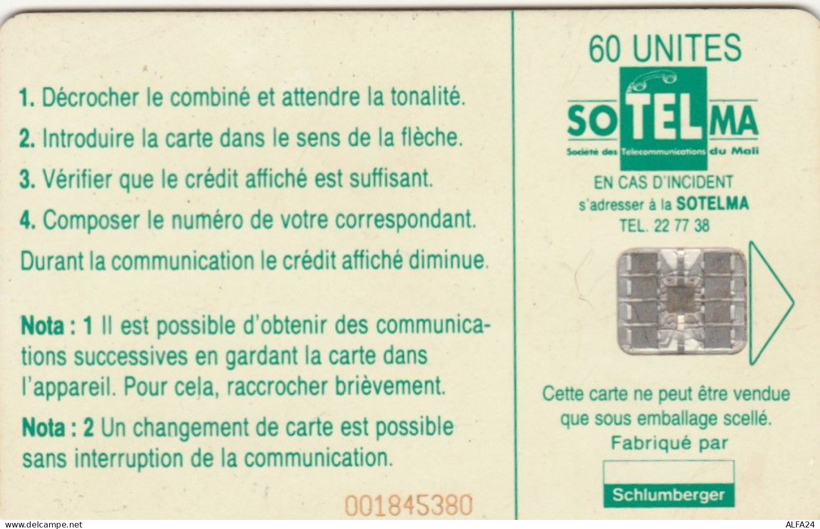 PHONE CARD MALI (E51.4.5 - Malí