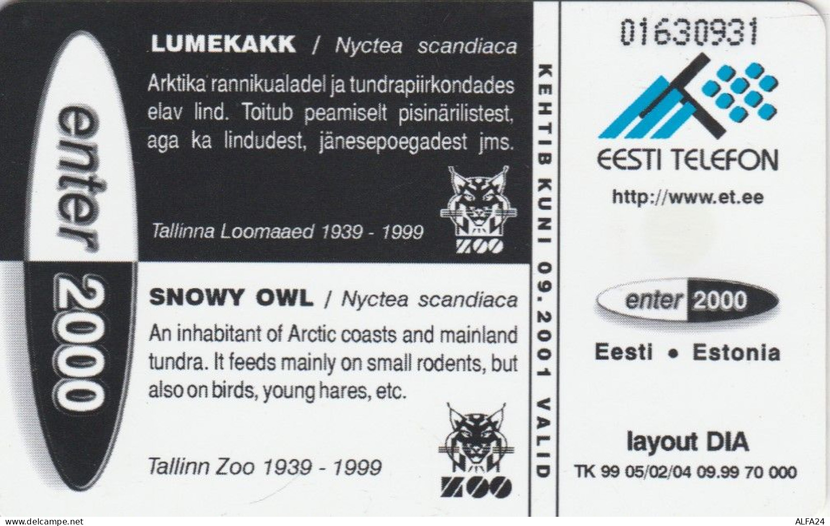 PHONE CARD ESTONIA (E50.2.8 - Estland