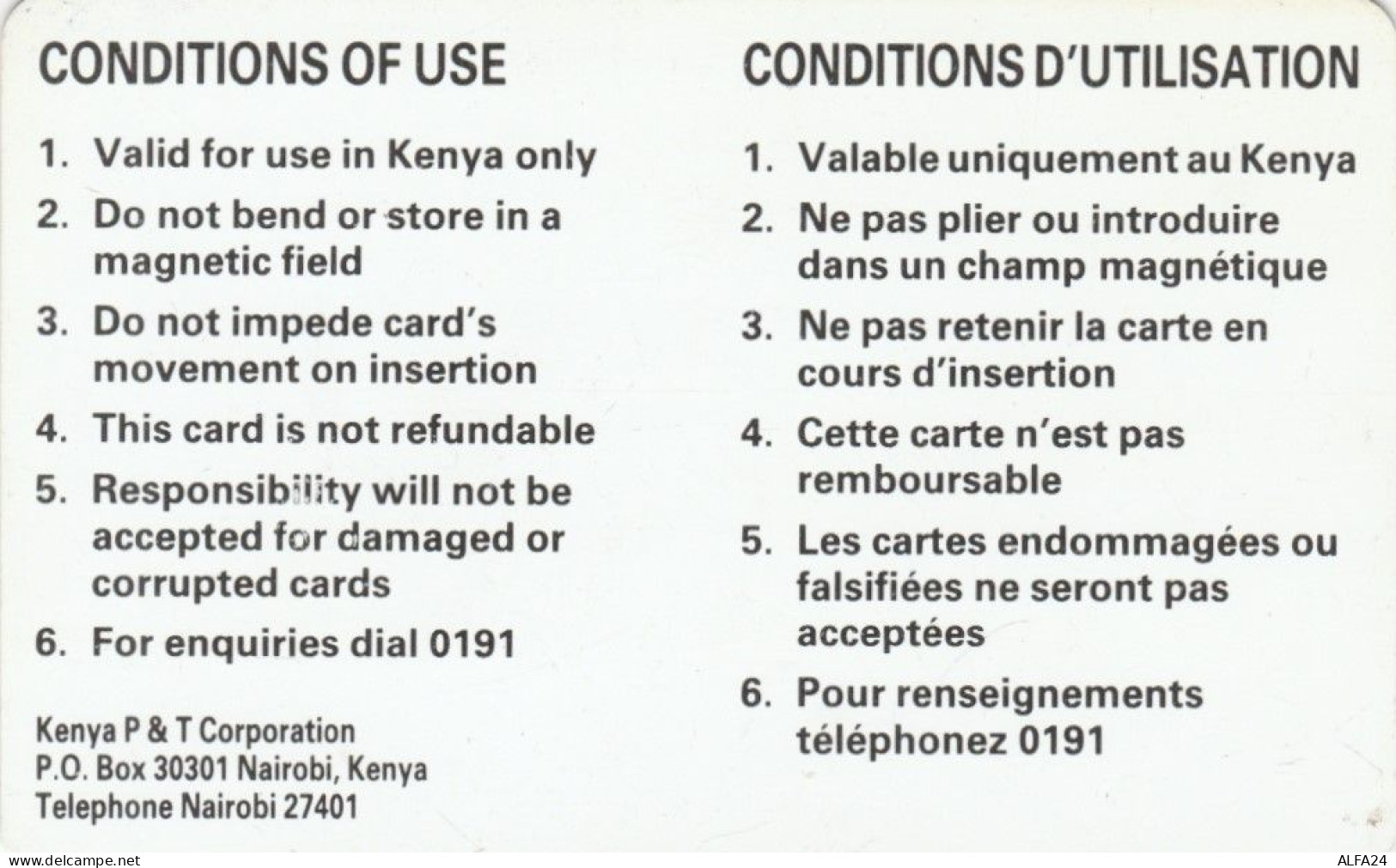 PHONE CARD KENIA (E47.27.4 - Kenya