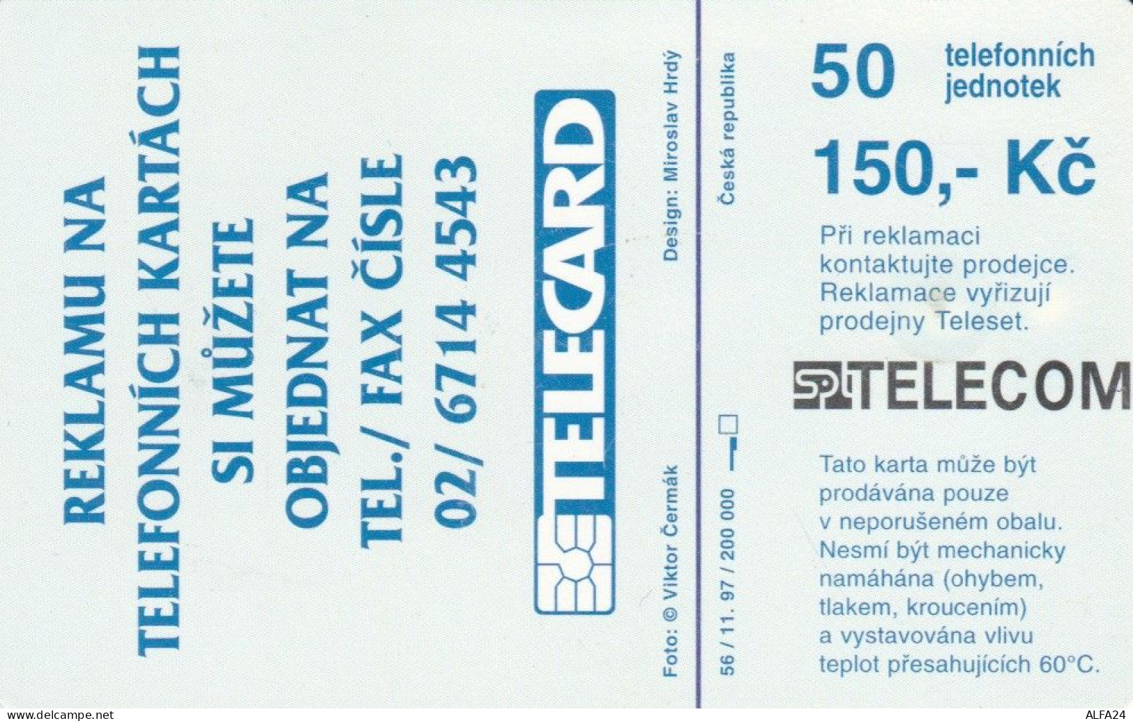 PHONE CARD REPUBBLICA CECA (J.51.3 - Czech Republic