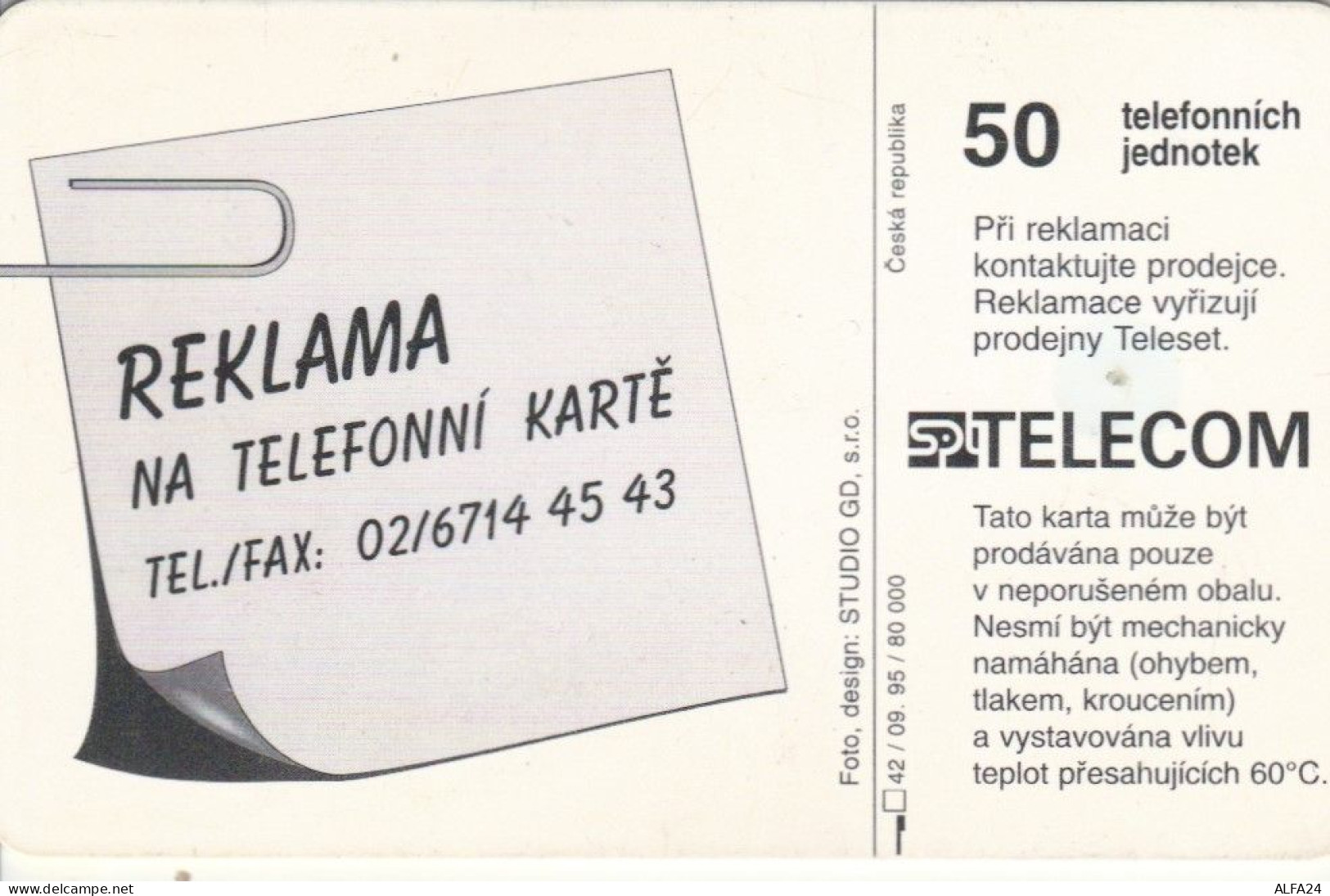PHONE CARD REPUBBLICA CECA (J.26.6 - Czech Republic
