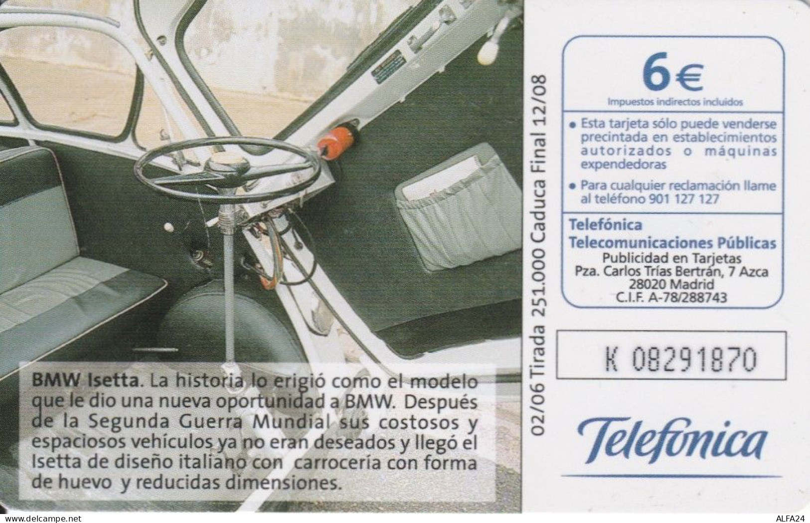PHONE CARD SPAGNA (J.22.4 - Commemorative Advertisment