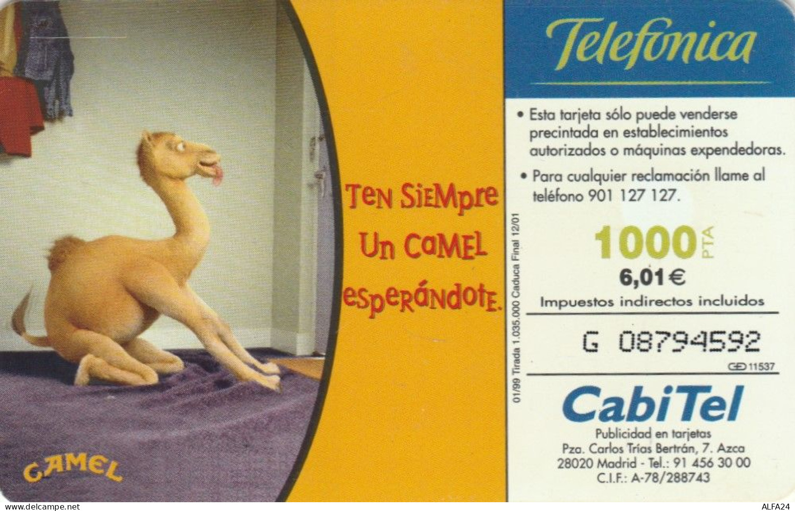 PHONE CARD SPAGNA (J.21.7 - Commémoratives Publicitaires