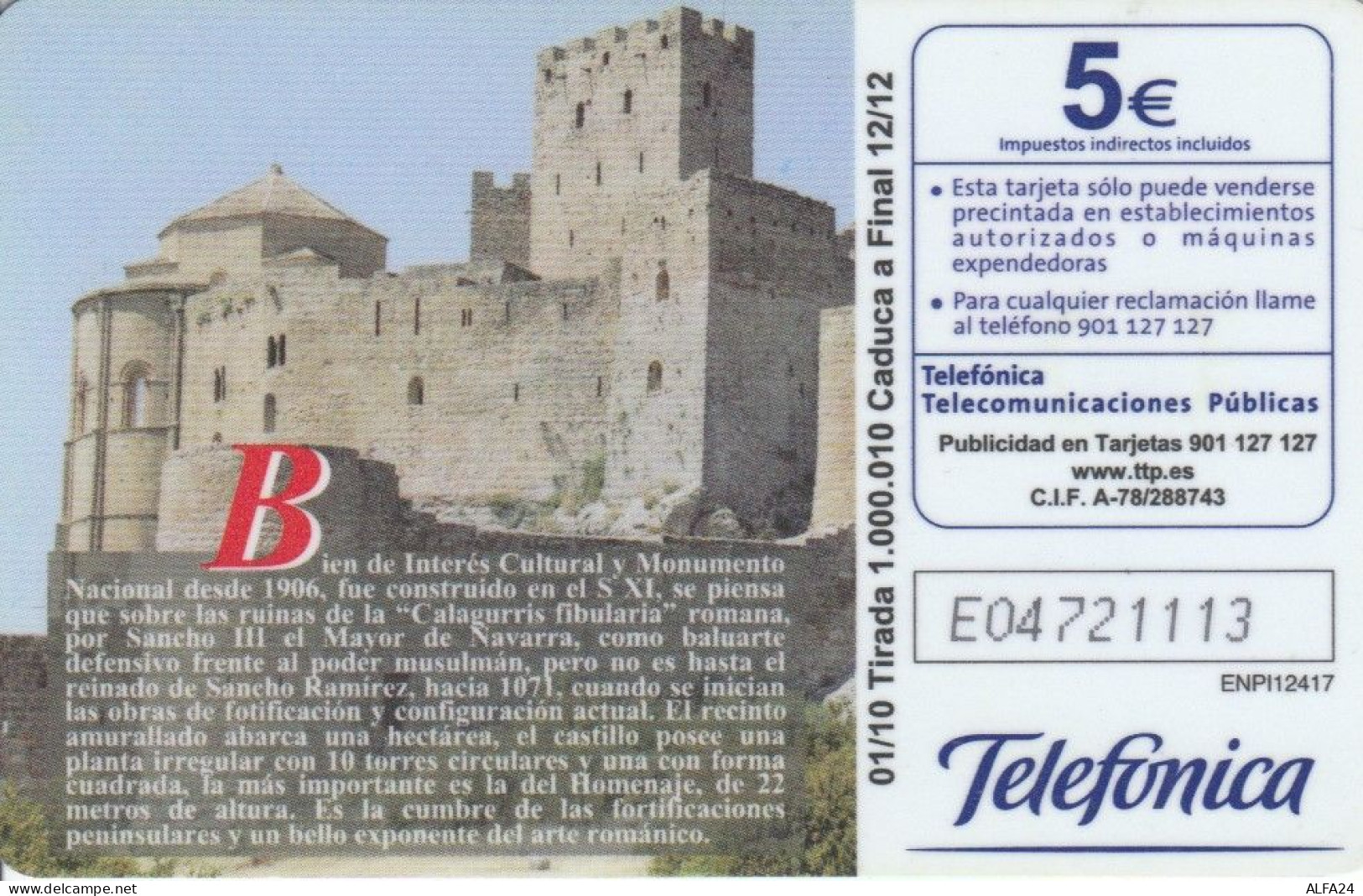 PHONE CARD SPAGNA (E54.21.6 - Werbekarten
