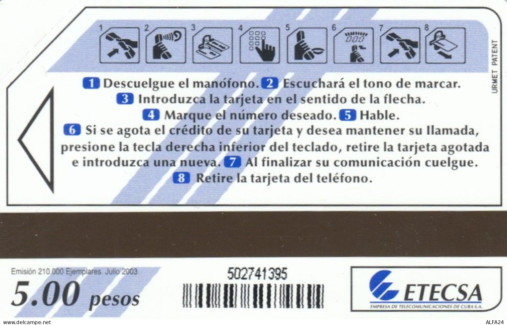 PHONE CARD CUBA URMET NEW (E54.14.4 - Cuba