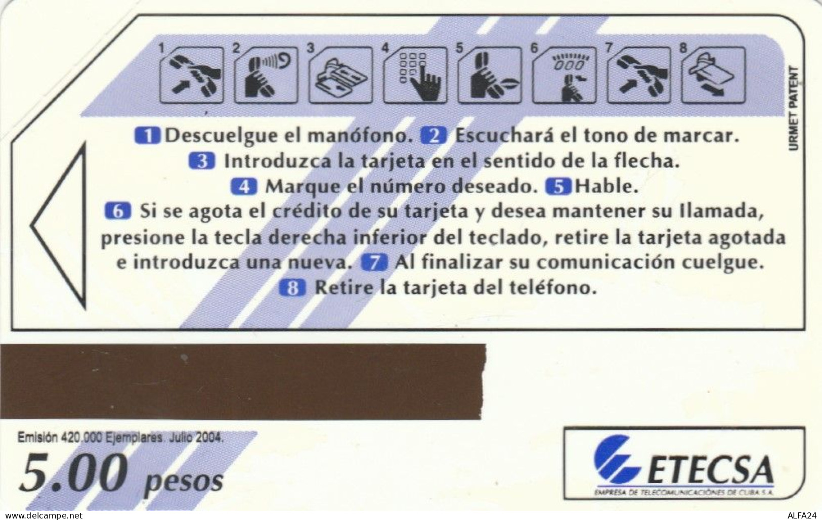 PHONE CARD CUBA URMET NEW (E54.14.1 - Cuba