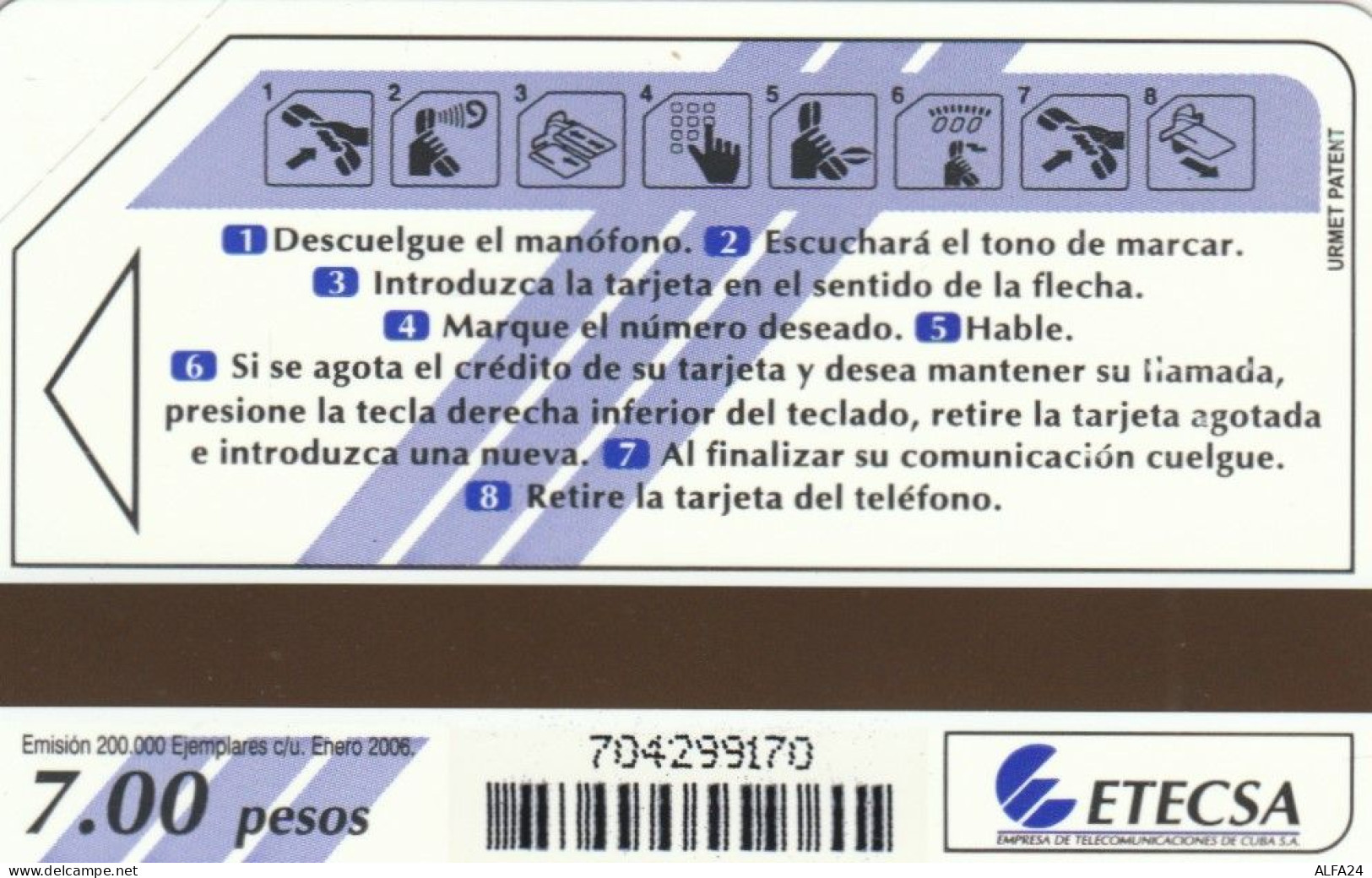 PHONE CARD CUBA URMET NEW (E54.13.2 - Cuba