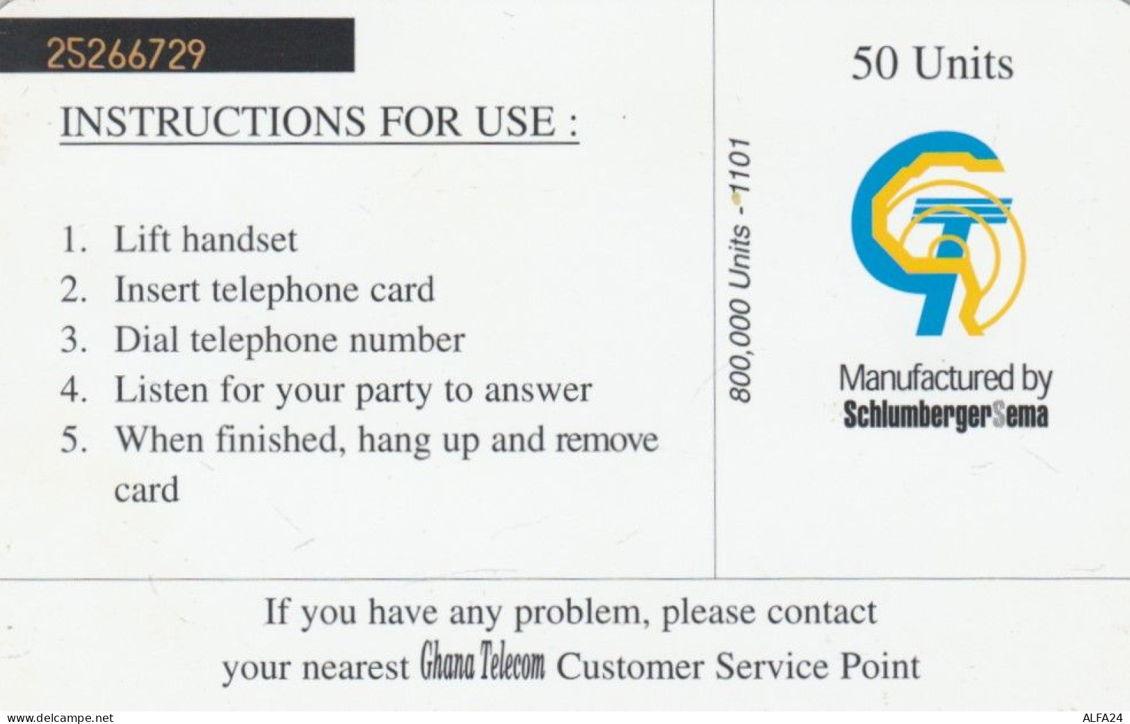 PHONE CARD GHANA (E54.6.1 - Ghana